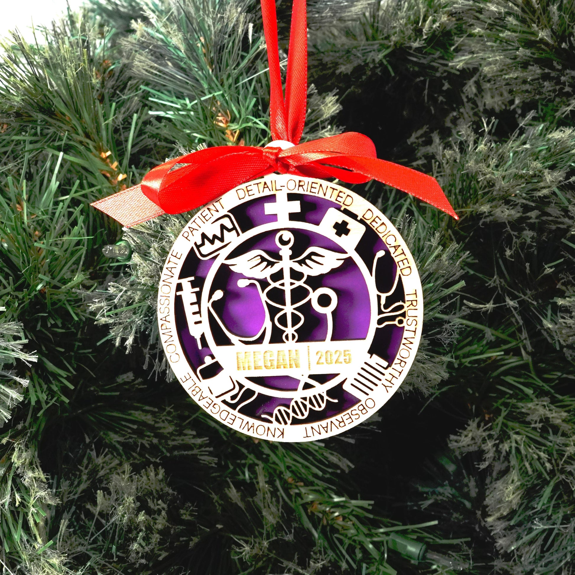 Personalized Doctor Christmas Ornament – Gift for Doctor, Physician, Surgeon - Personalized Holiday Ornament