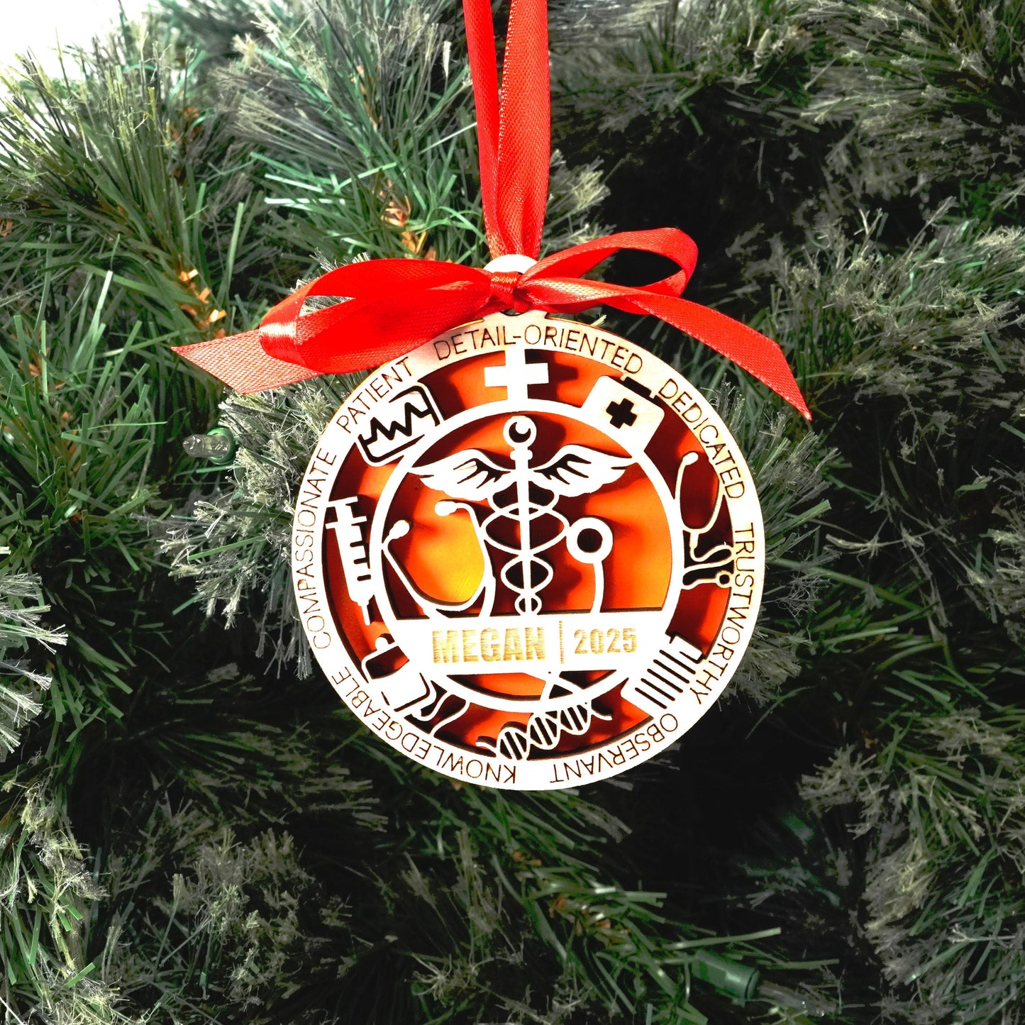 Personalized Doctor Christmas Ornament – Gift for Doctor, Physician, Surgeon - Personalized Holiday Ornament