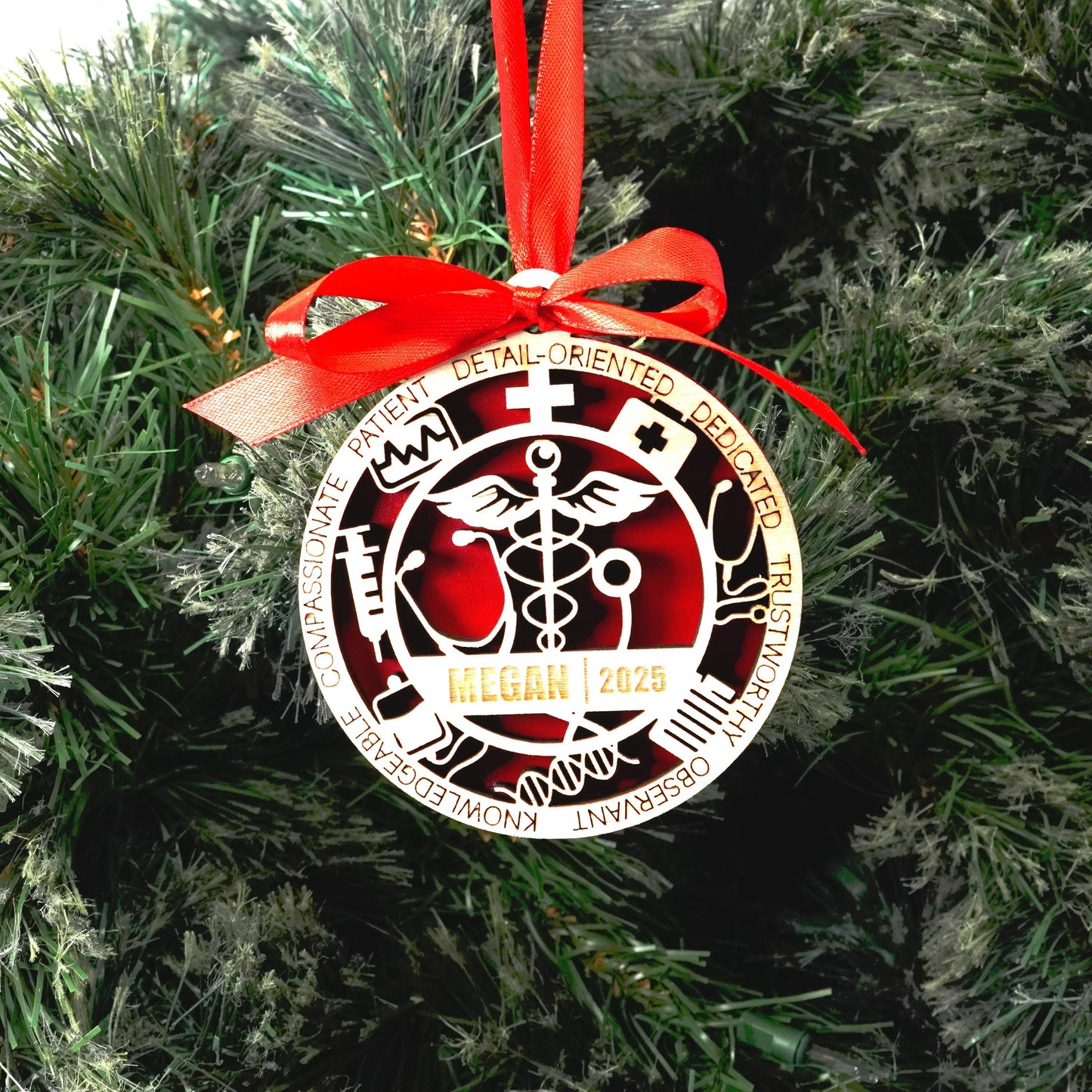 Personalized Doctor Christmas Ornament – Gift for Doctor, Physician, Surgeon - Personalized Holiday Ornament