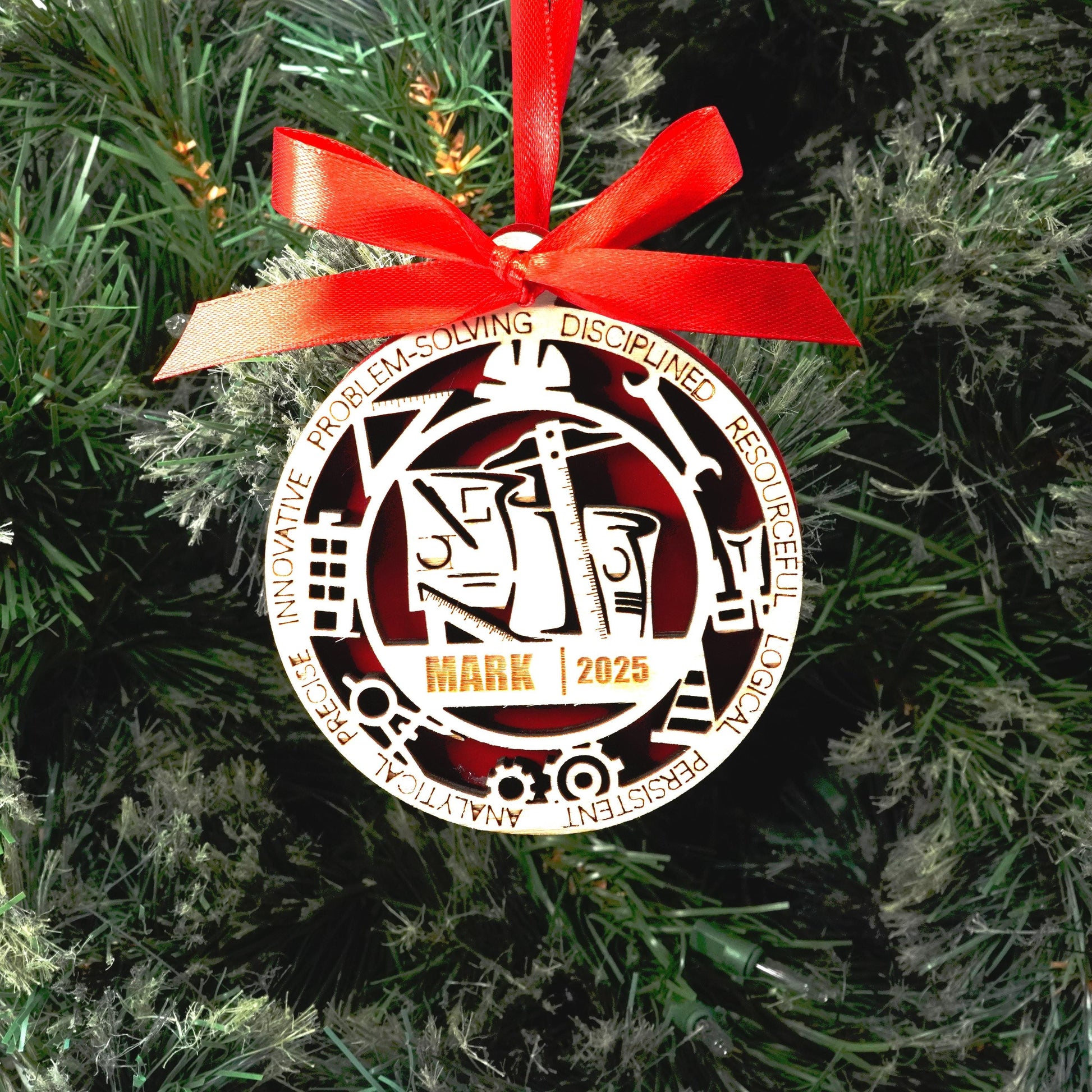 Personalized Engineer Christmas Ornament – Gift for Engineer, Architect, Designer - Personalized Holiday Ornament