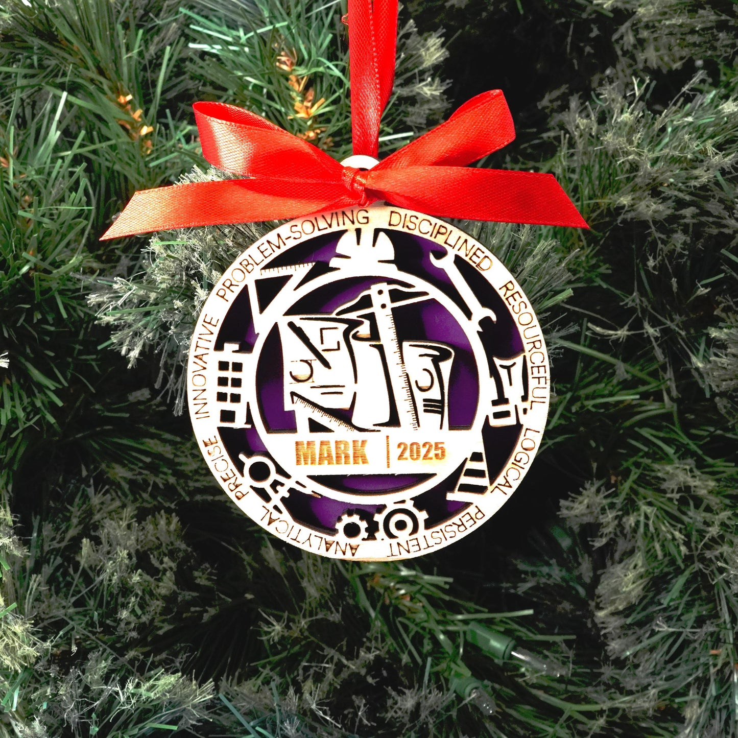 Personalized Engineer Christmas Ornament – Gift for Engineer, Architect, Designer - Personalized Holiday Ornament