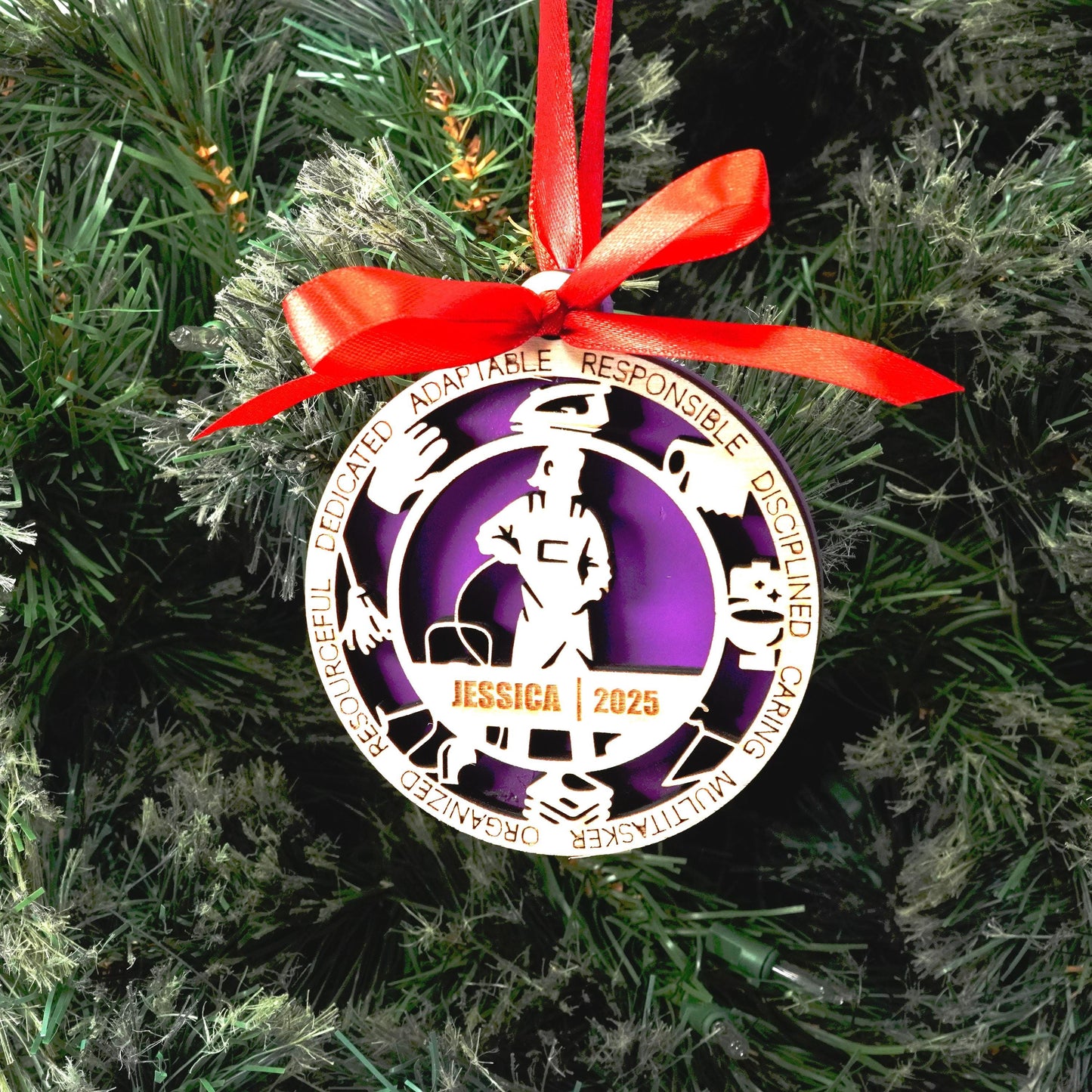 Personalized Homemaker Christmas Ornament – Gift for Female Homemaker or Stay-At-Home Parent, Caregiver, House Cleaner - Personalized Holiday Ornament