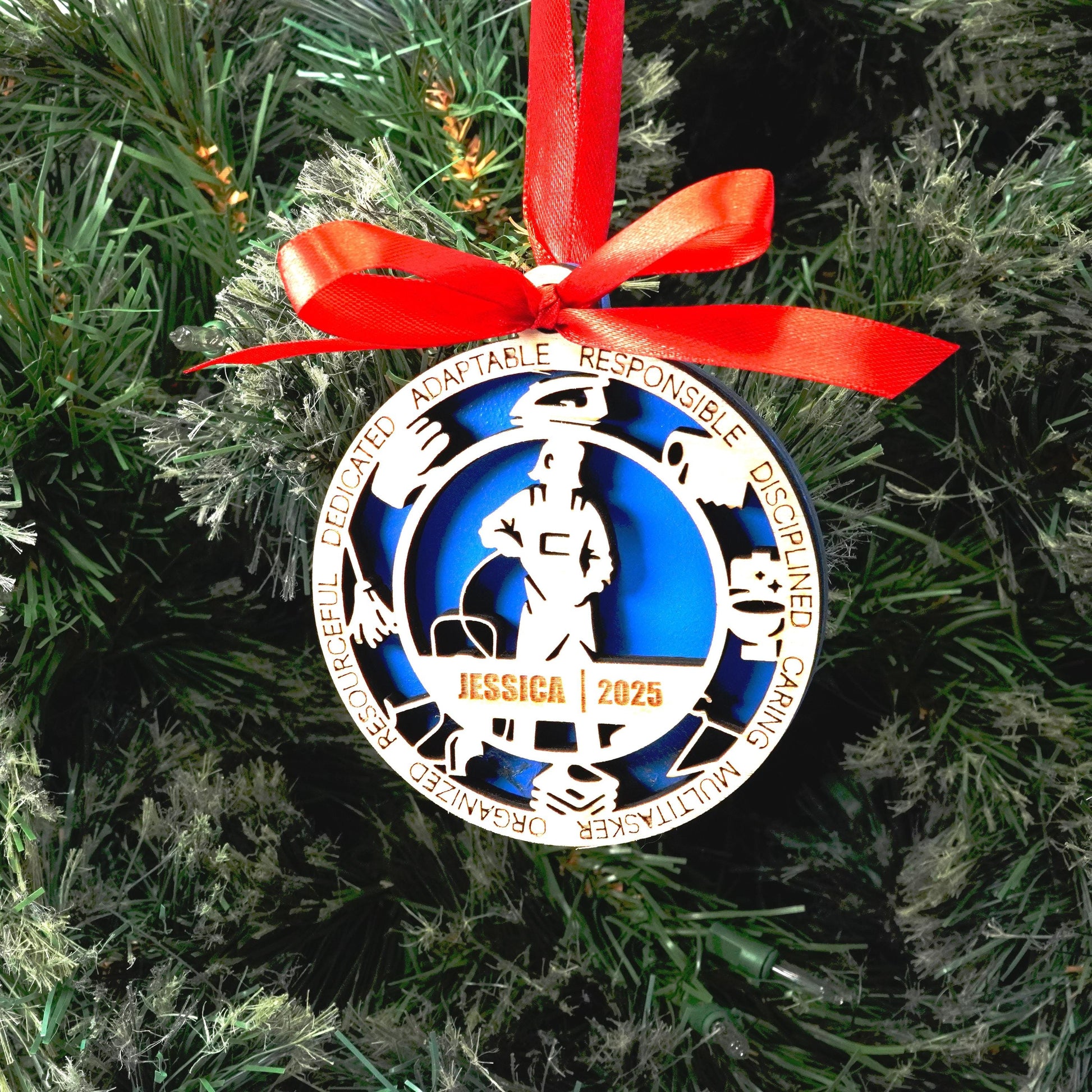 Personalized Homemaker Christmas Ornament – Gift for Female Homemaker or Stay-At-Home Parent, Caregiver, House Cleaner - Personalized Holiday Ornament