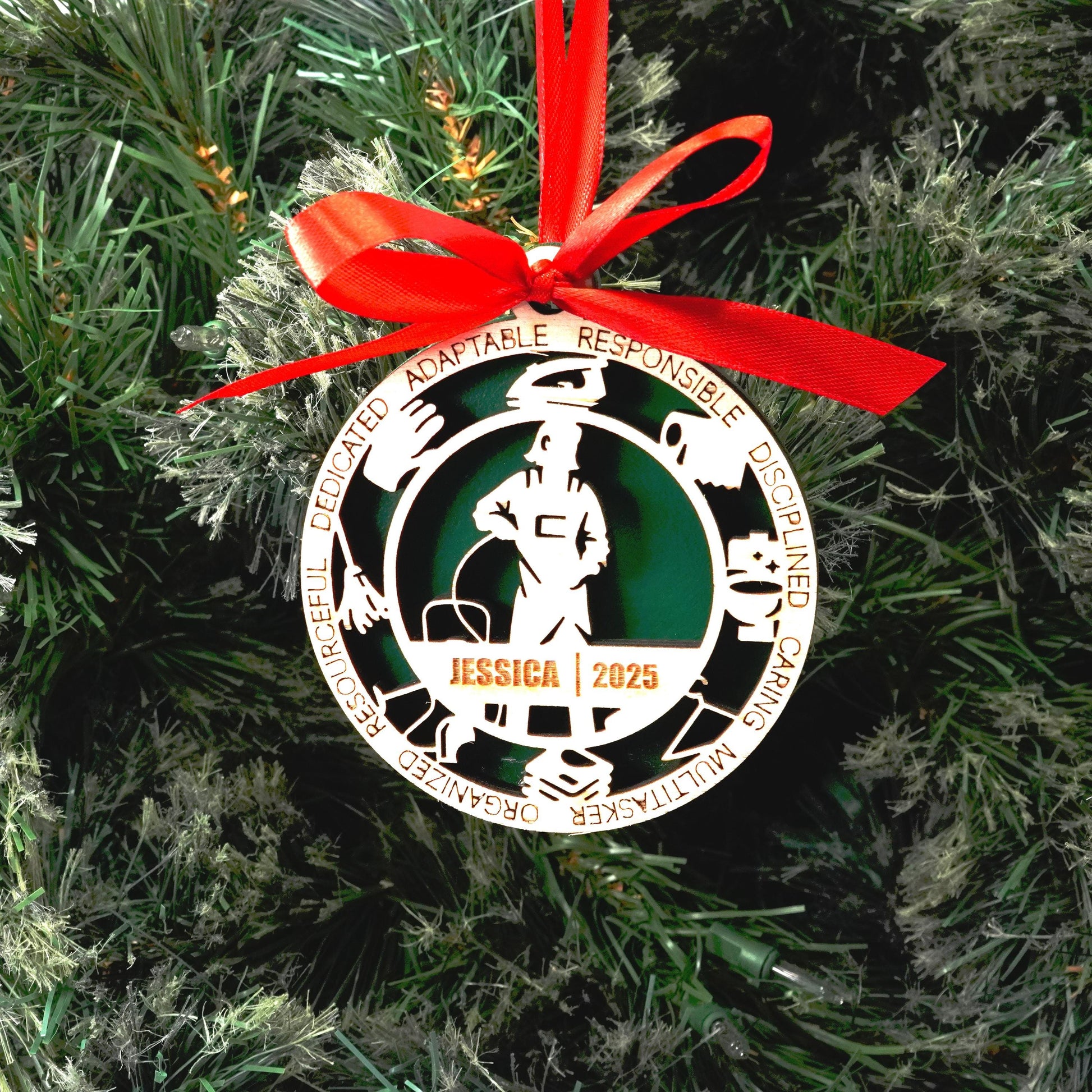 Personalized Homemaker Christmas Ornament – Gift for Female Homemaker or Stay-At-Home Parent, Caregiver, House Cleaner - Personalized Holiday Ornament