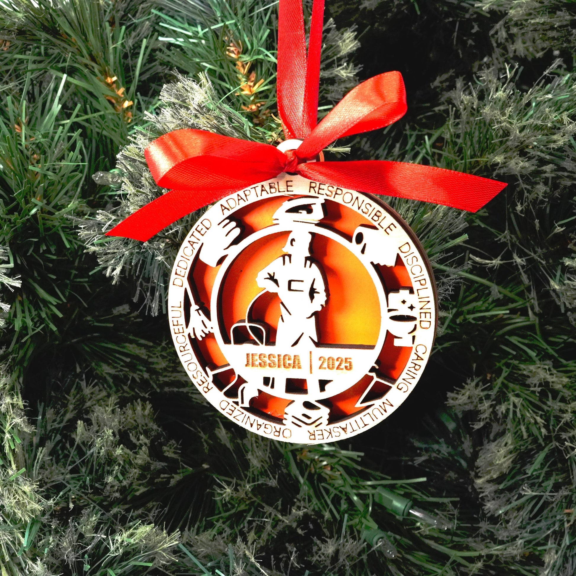 Personalized Homemaker Christmas Ornament – Gift for Female Homemaker or Stay-At-Home Parent, Caregiver, House Cleaner - Personalized Holiday Ornament