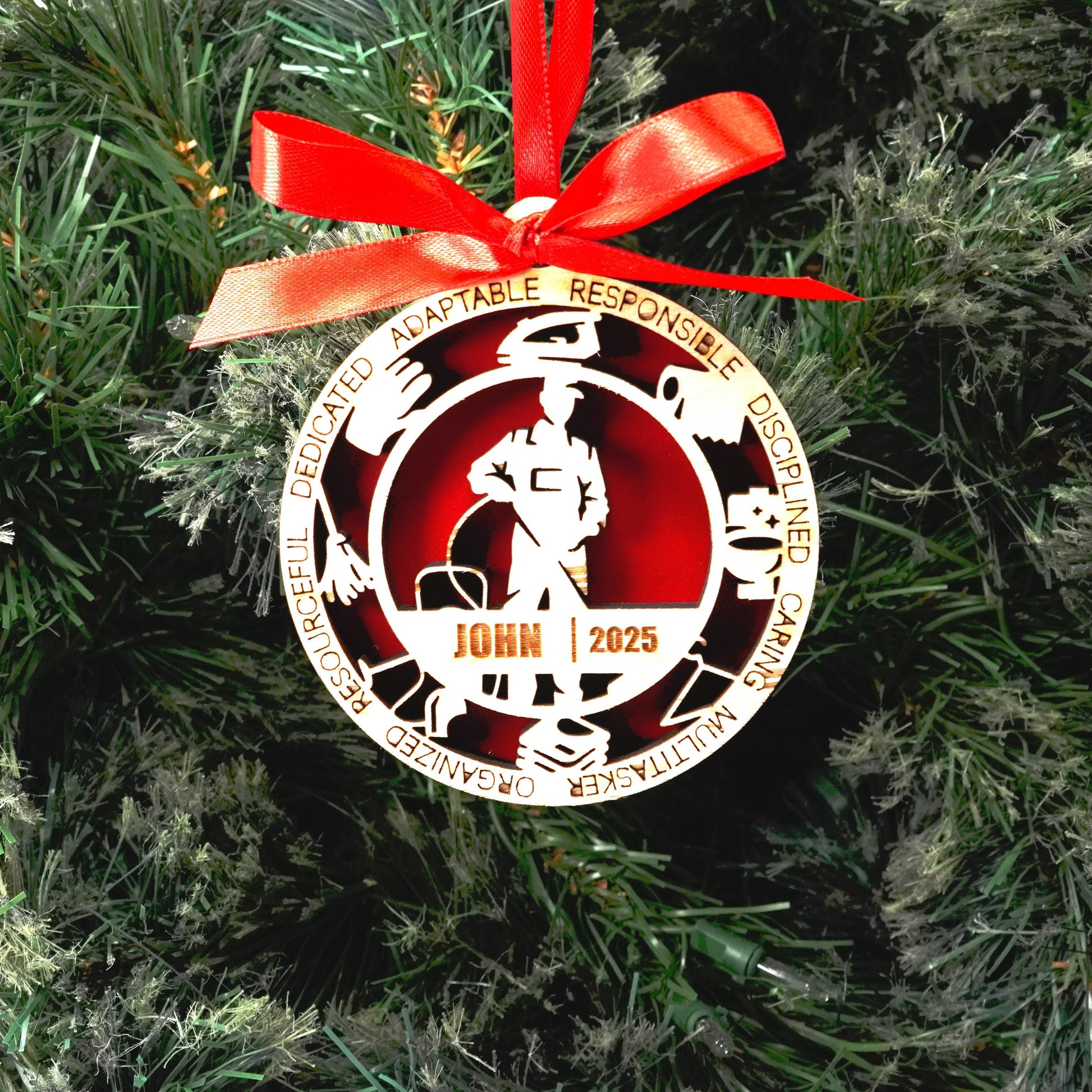 Personalized Homemaker Christmas Ornament – Gift for Male Homemaker or Stay-At-Home Parent, Caregiver, House Cleaner - Personalized Holiday Ornament