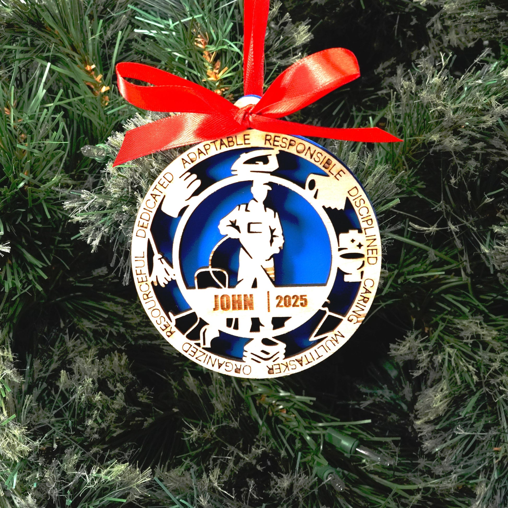 Personalized Homemaker Christmas Ornament – Gift for Male Homemaker or Stay-At-Home Parent, Caregiver, House Cleaner - Personalized Holiday Ornament