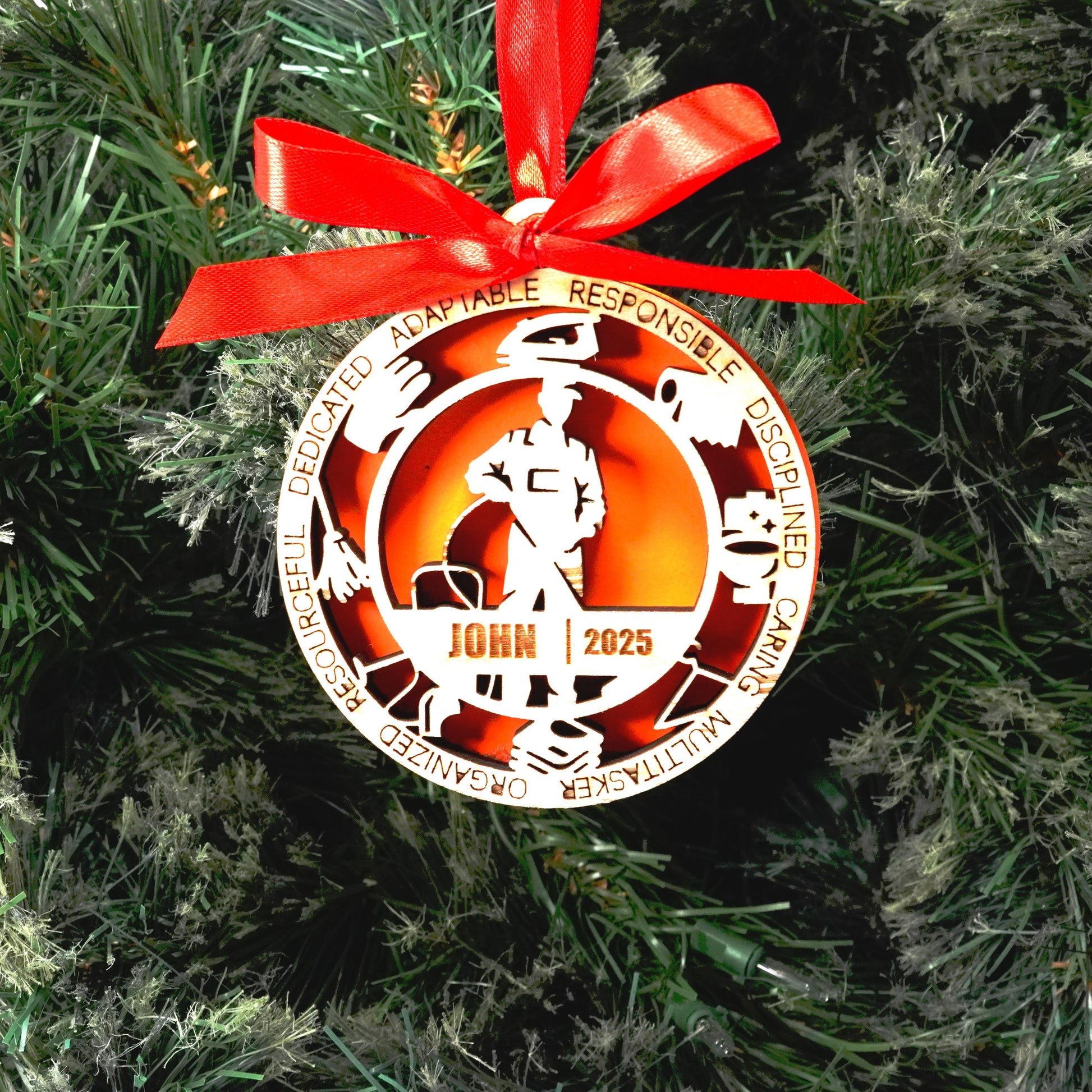 Personalized Homemaker Christmas Ornament – Gift for Male Homemaker or Stay-At-Home Parent, Caregiver, House Cleaner - Personalized Holiday Ornament