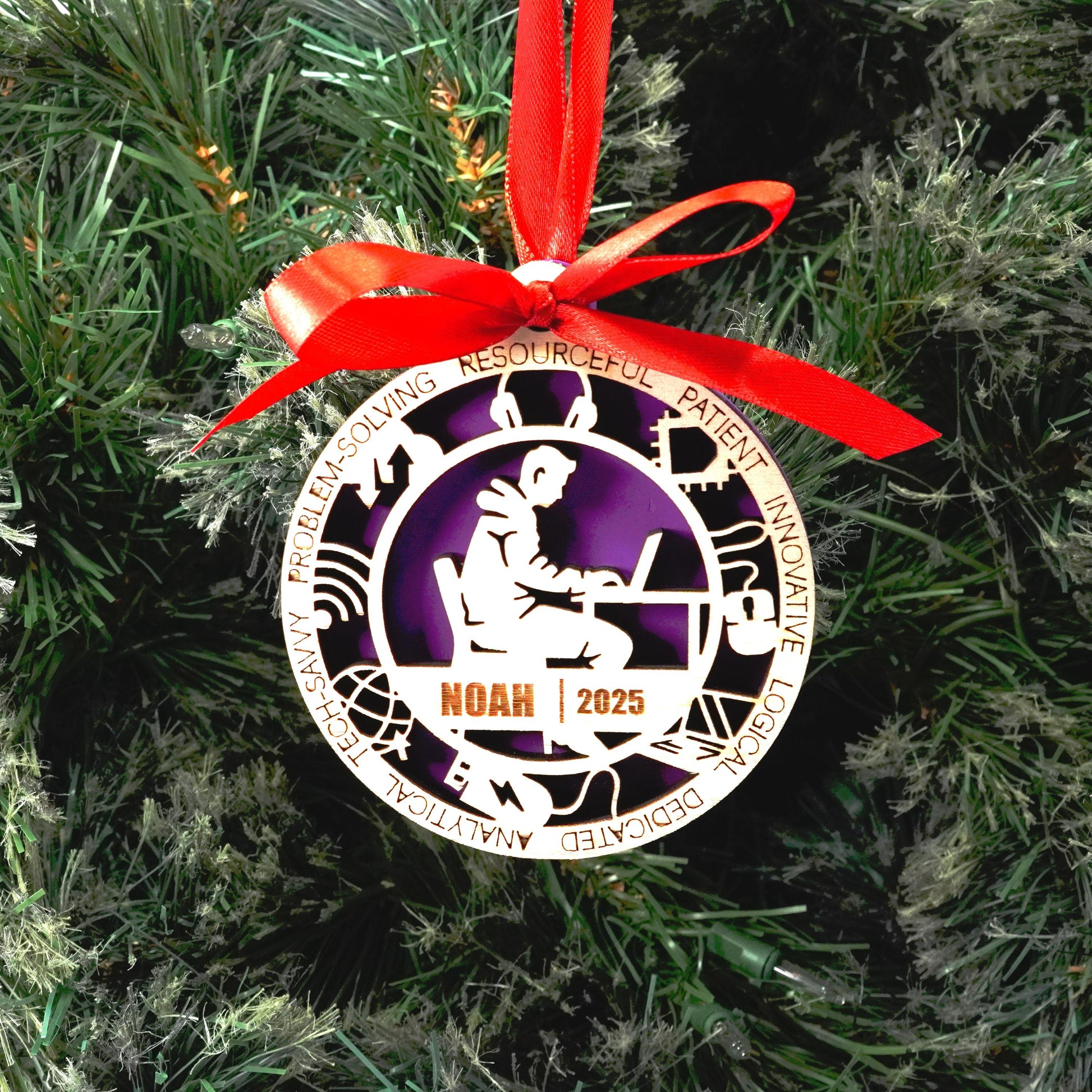 Personalized IT Christmas Ornament – Gift for Male IT or Programmer, Software Developer - Personalized Holiday Ornament