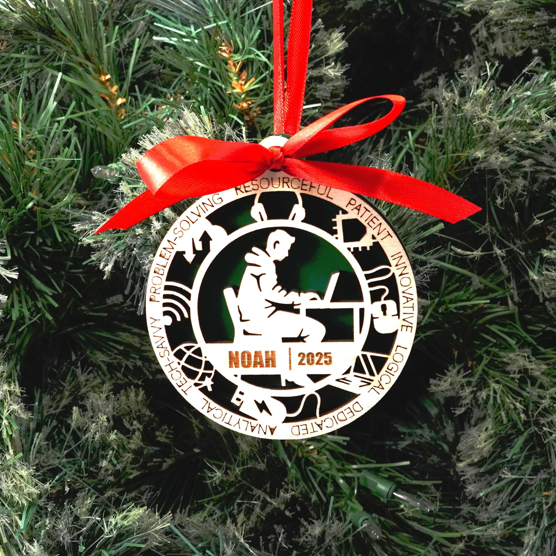 Personalized IT Christmas Ornament – Gift for Male IT or Programmer, Software Developer - Personalized Holiday Ornament