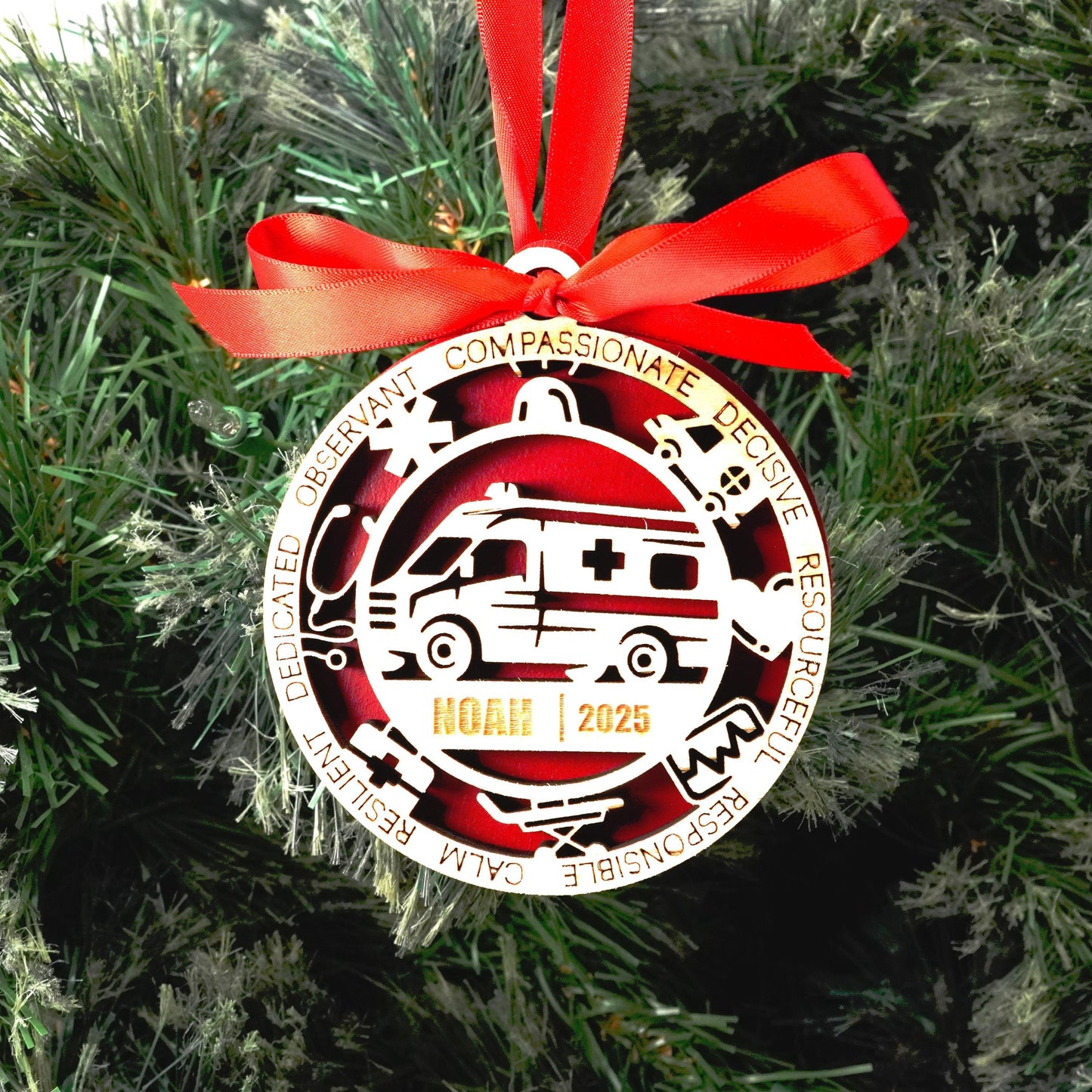 Personalized Paramedic Christmas Ornament – Gift for Paramedic, Emt, First Responder, Paramedic Christmas Ornament - Personalized Holiday Ornament