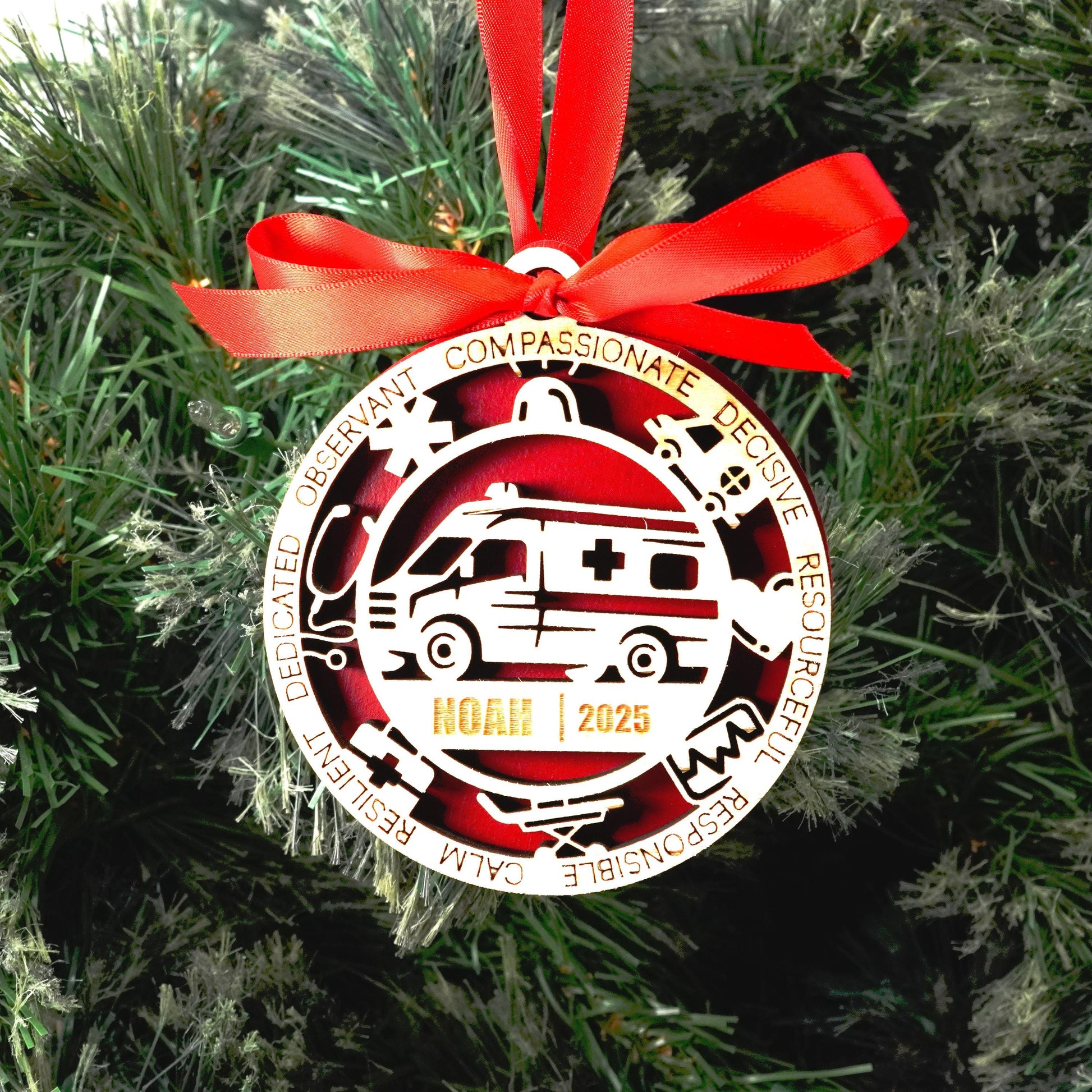Personalized Paramedic Christmas Ornament – Gift for Paramedic, Emt, First Responder, Paramedic Christmas Ornament - Personalized Holiday Ornament