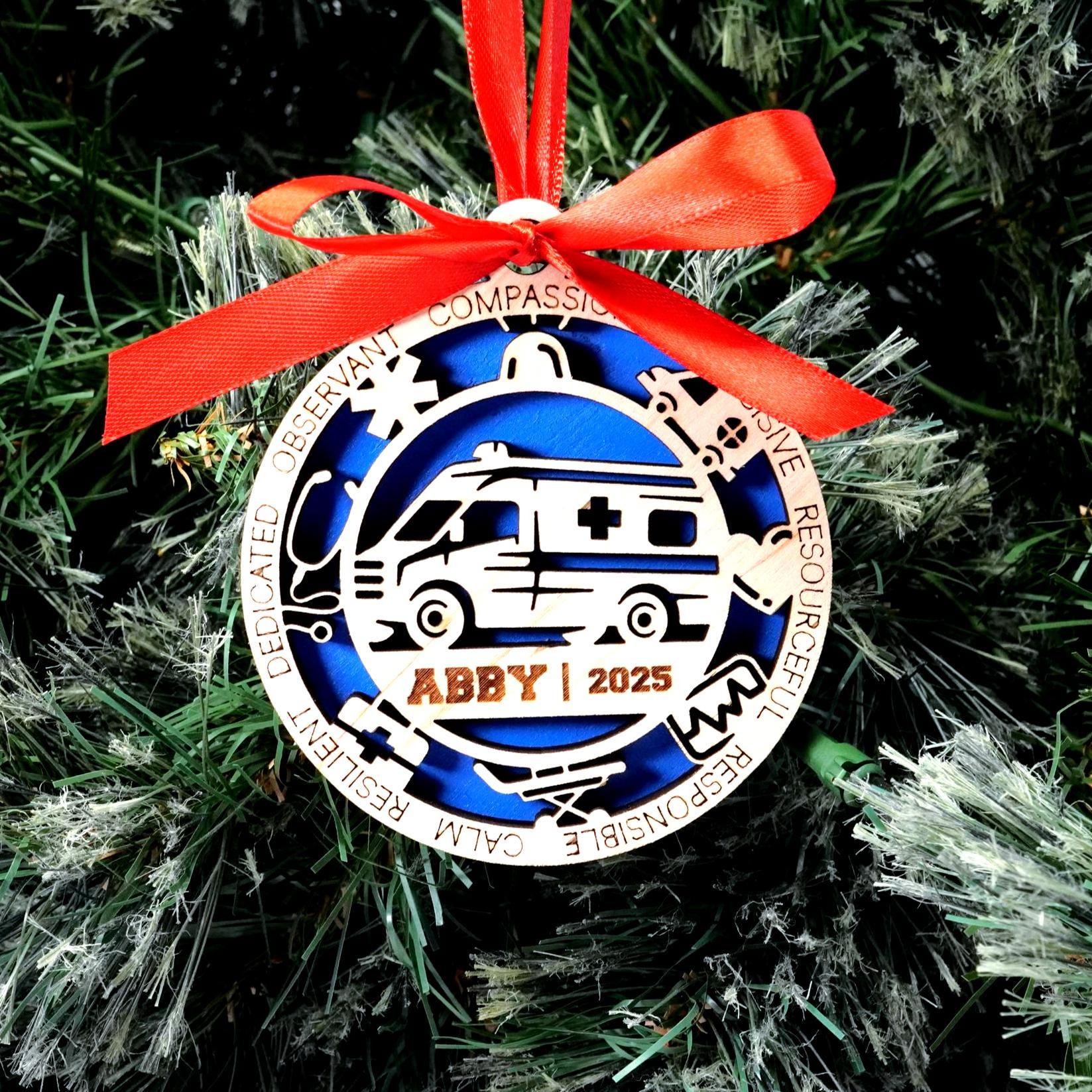 Personalized Paramedic Christmas Ornament – Gift for Paramedic, Emt, First Responder, Paramedic Christmas Ornament - Personalized Holiday Ornament