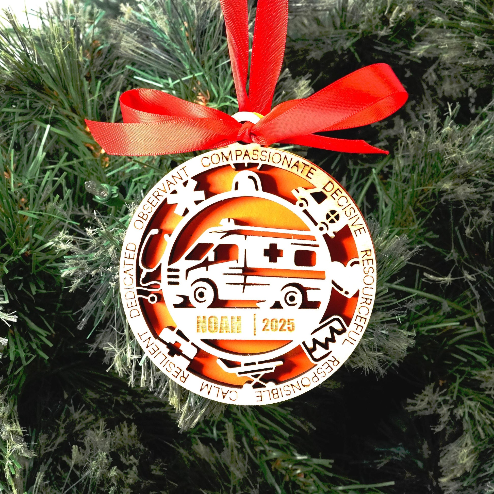Personalized Paramedic Christmas Ornament – Gift for Paramedic, Emt, First Responder, Paramedic Christmas Ornament - Personalized Holiday Ornament