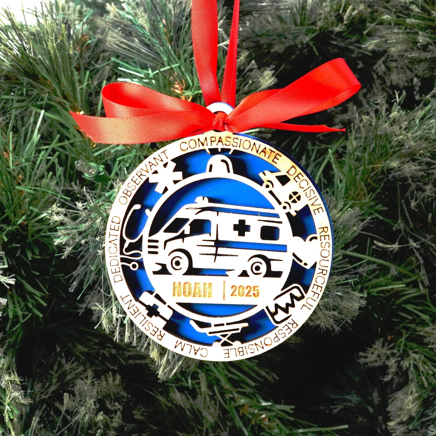 Personalized Paramedic Christmas Ornament – Gift for Paramedic, Emt, First Responder, Paramedic Christmas Ornament - Personalized Holiday Ornament