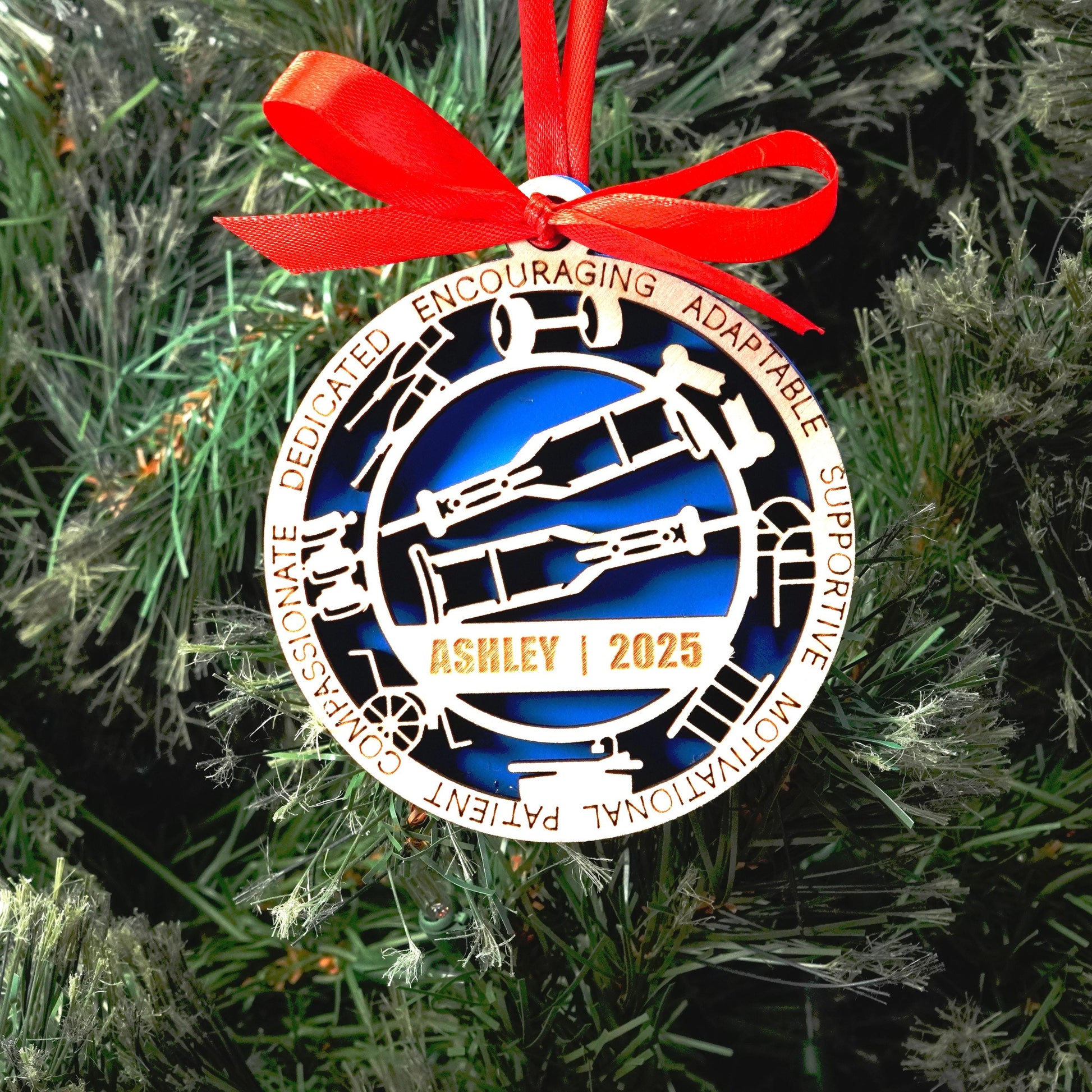 Personalized Physical Therapist Christmas Ornament – Gift for Physical Therapist, PTA, Rehab Specialist - Personalized Holiday Ornament