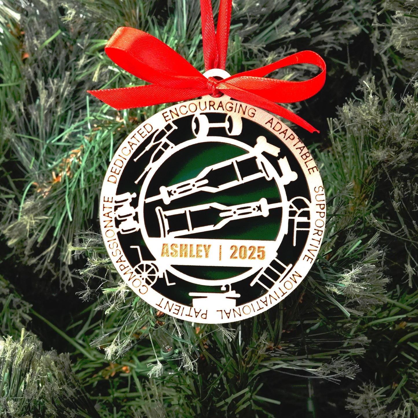 Personalized Physical Therapist Christmas Ornament – Gift for Physical Therapist, PTA, Rehab Specialist - Personalized Holiday Ornament