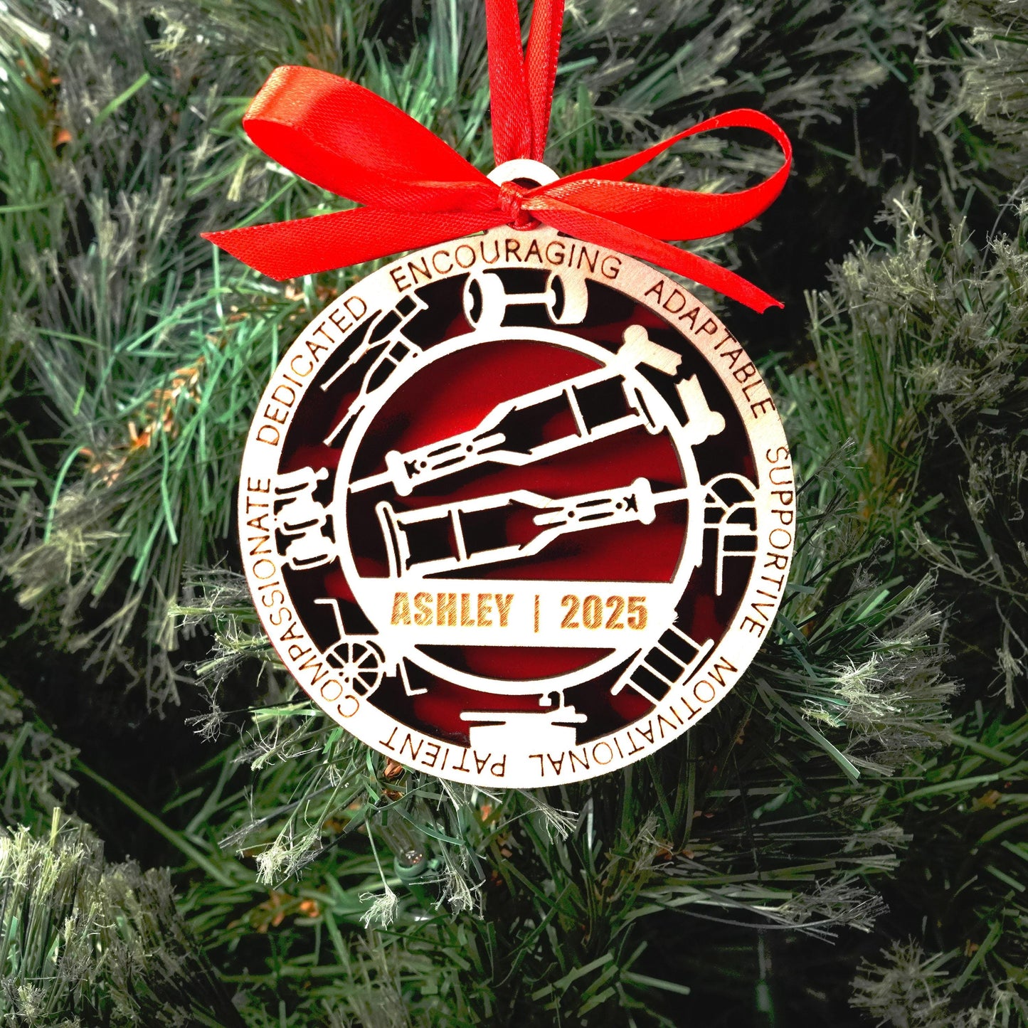 Personalized Physical Therapist Christmas Ornament – Gift for Physical Therapist, PTA, Rehab Specialist - Personalized Holiday Ornament