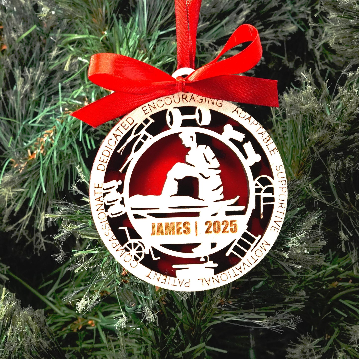 Personalized Physical Therapist Christmas Ornament – Gift for Male Physical Therapist or PTA, Rehab Specialist - Personalized Holiday Ornament