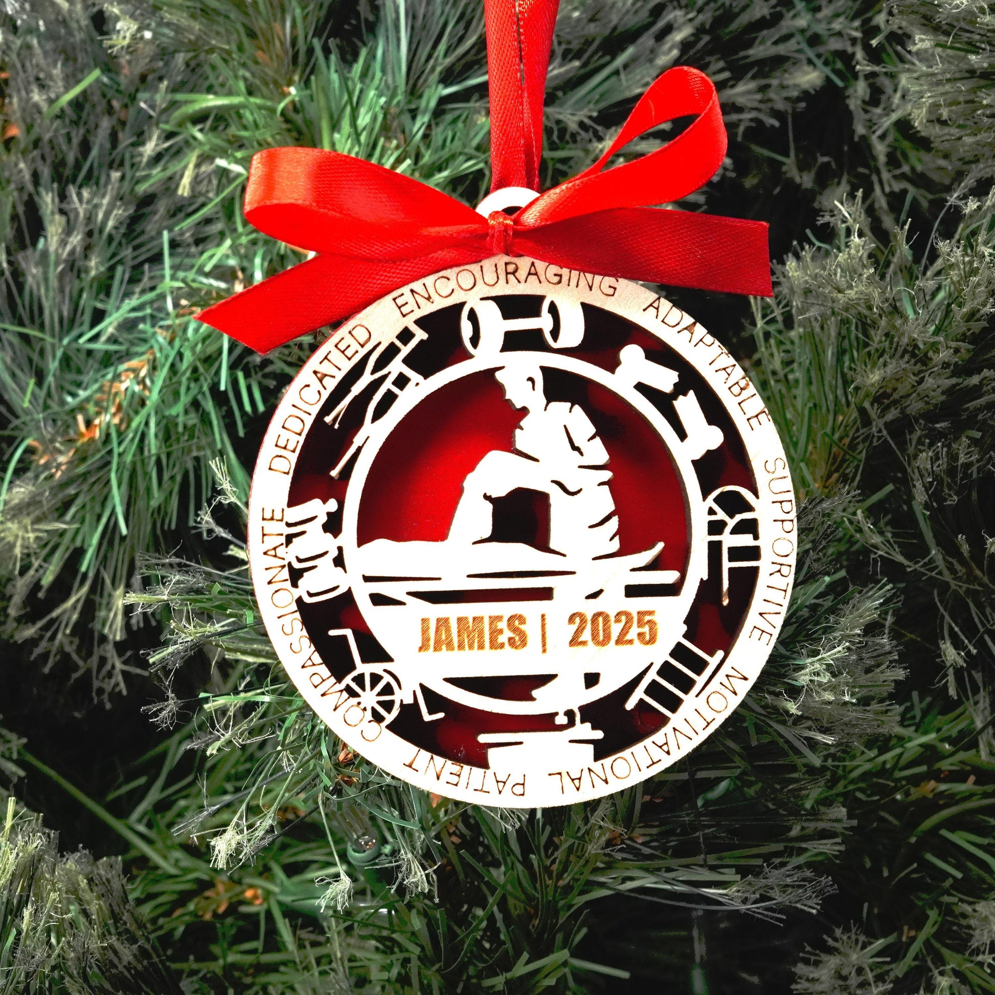 Personalized Physical Therapist Christmas Ornament – Gift for Male Physical Therapist or PTA, Rehab Specialist - Personalized Holiday Ornament