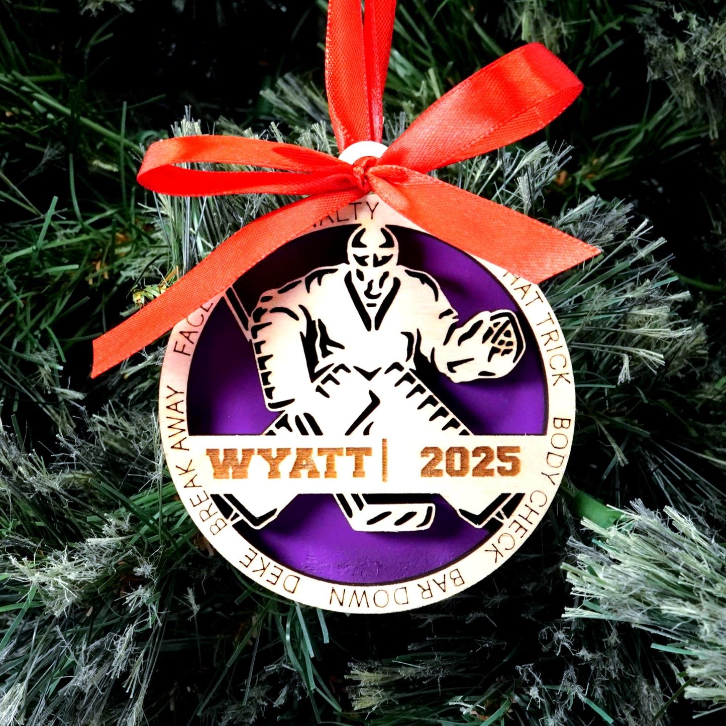 Personalized Hockey Goalie Christmas Ornament Gift for Hockey Player, Hockey Christmas Gift, Hockey Player Gift for Goalie - Personalized Holiday Ornament