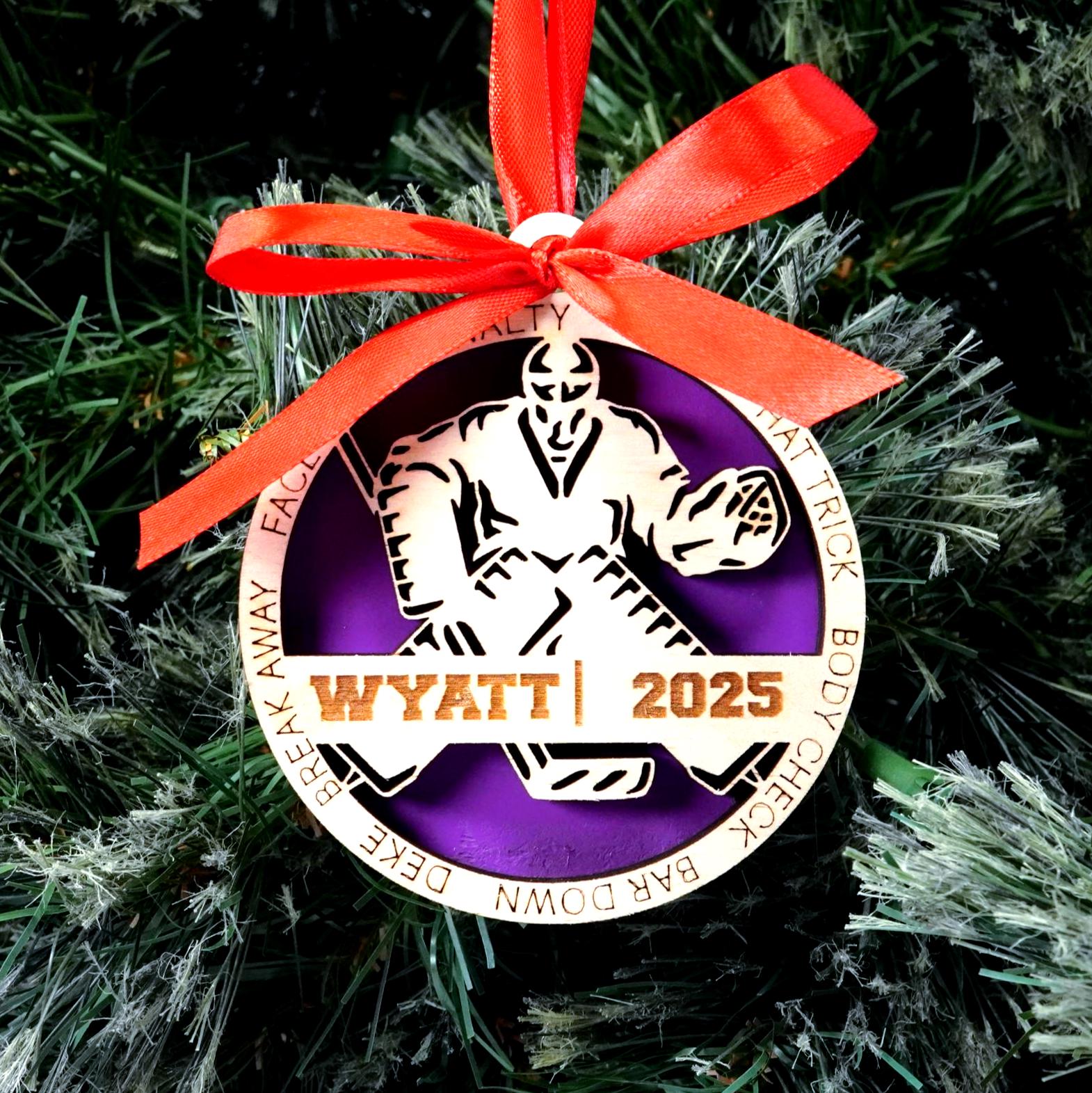 Personalized Hockey Goalie Christmas Ornament Gift for Hockey Player, Hockey Christmas Gift, Hockey Player Gift for Goalie - Personalized Holiday Ornament