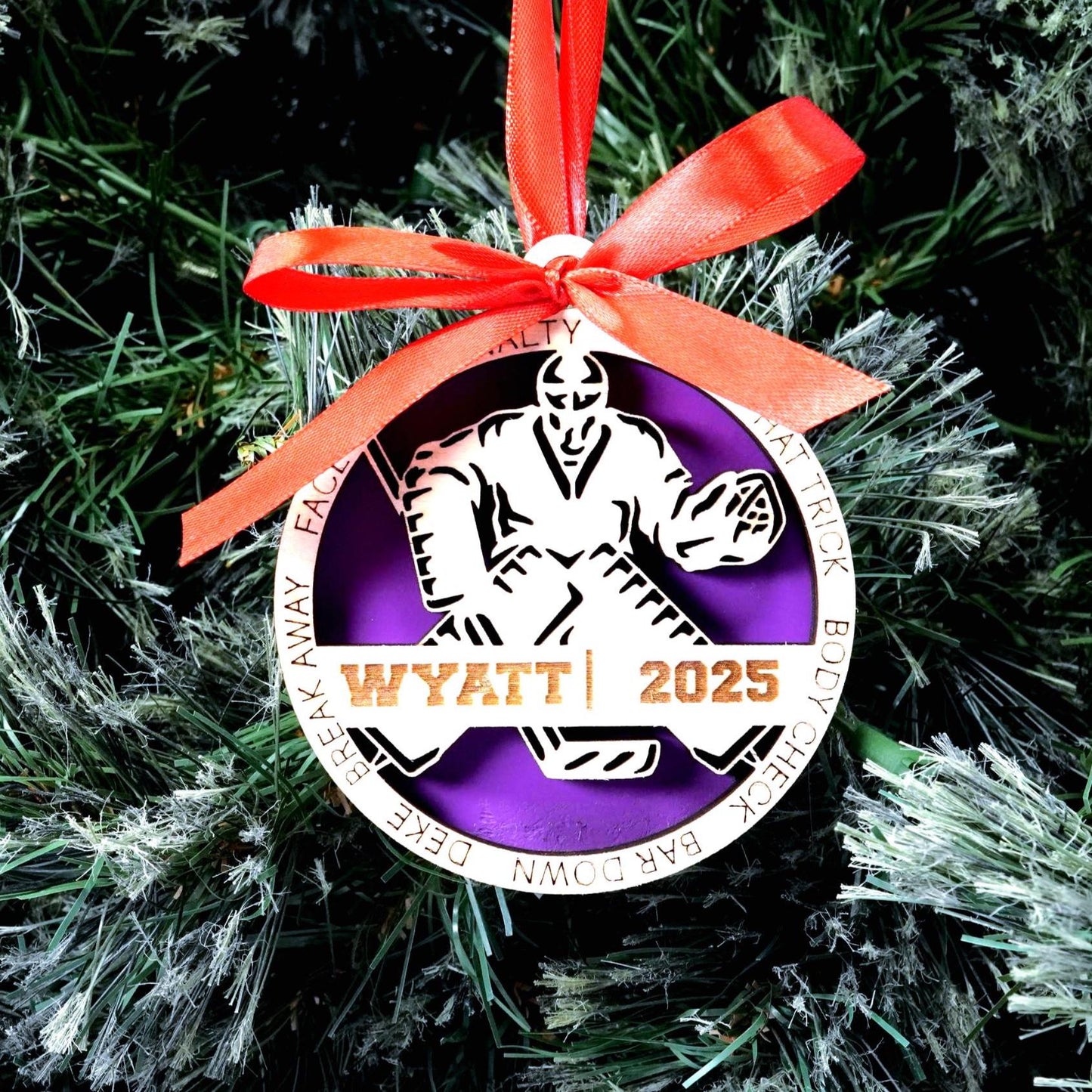 Personalized Hockey Goalie Christmas Ornament Gift for Hockey Player, Hockey Christmas Gift, Hockey Player Gift for Goalie - Personalized Holiday Ornament