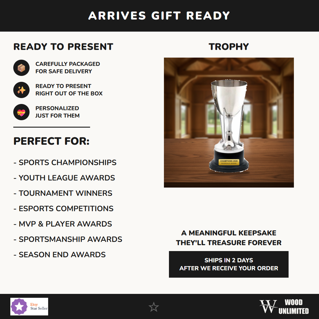 Gift-ready personalized Golf Cup On Stand Nickel Plated cup trophy, perfect for ceremonies, retirements, and corporate recognition
