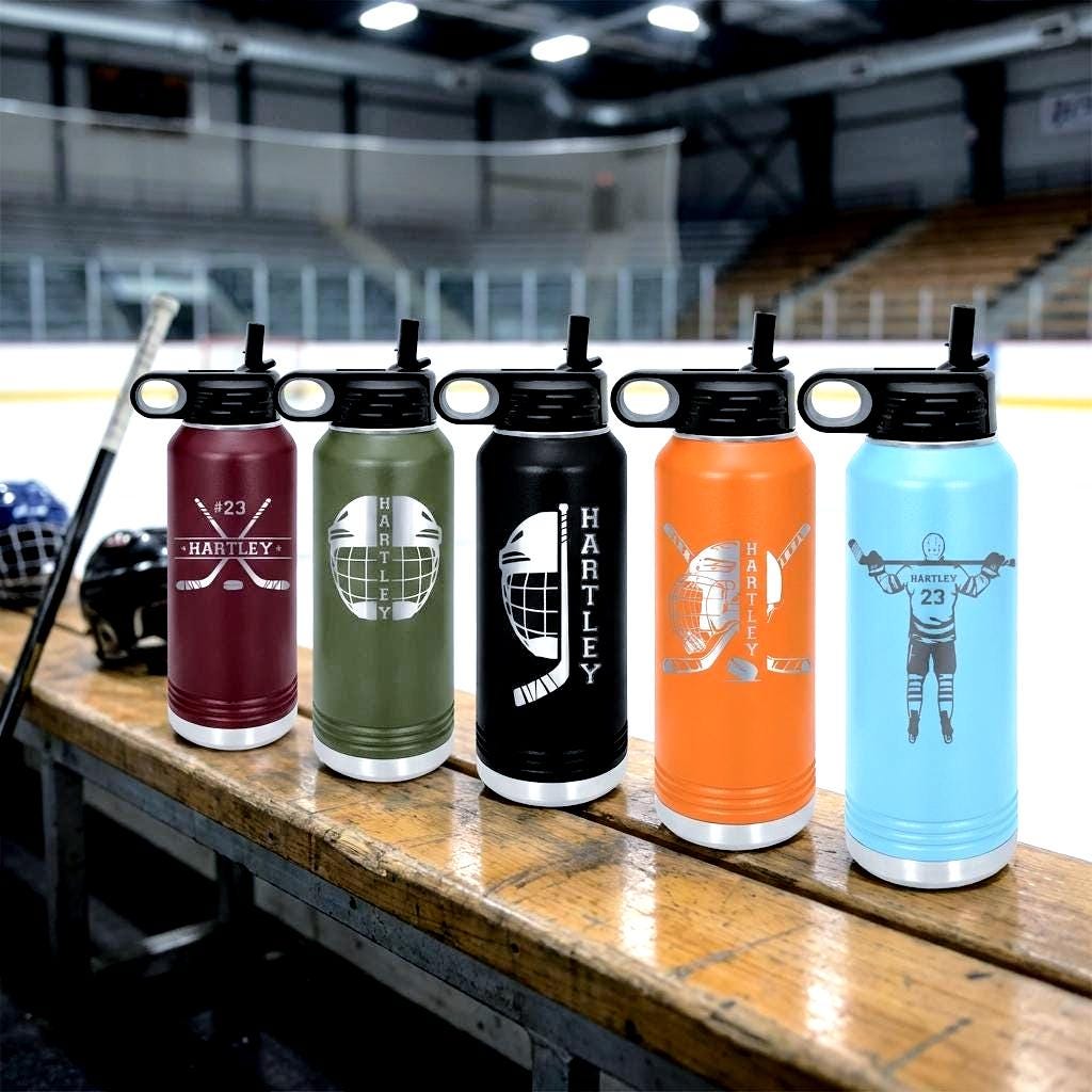 Personalized Hockey Water Bottle — view 1