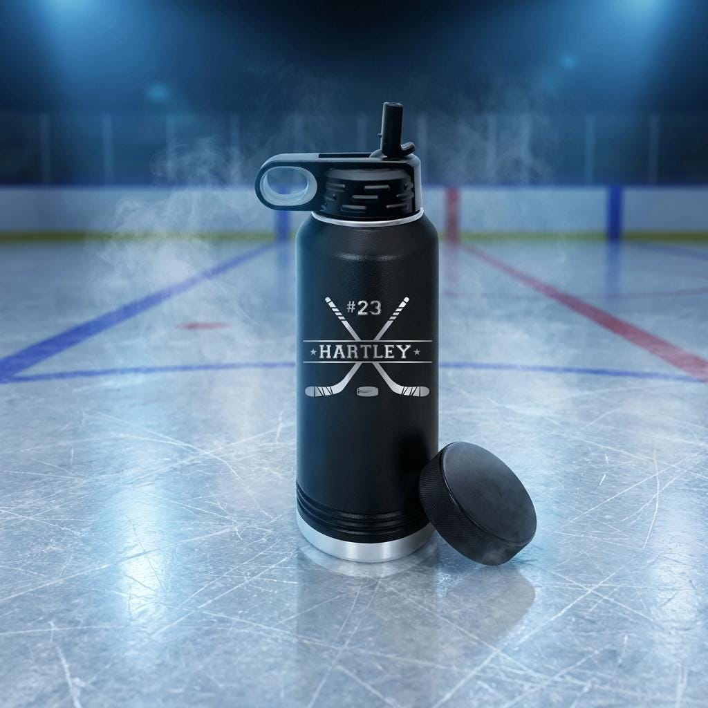 Personalized Hockey Water Bottle — view 5