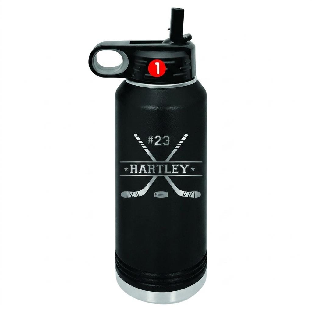 Personalized Hockey Water Bottle — view 6
