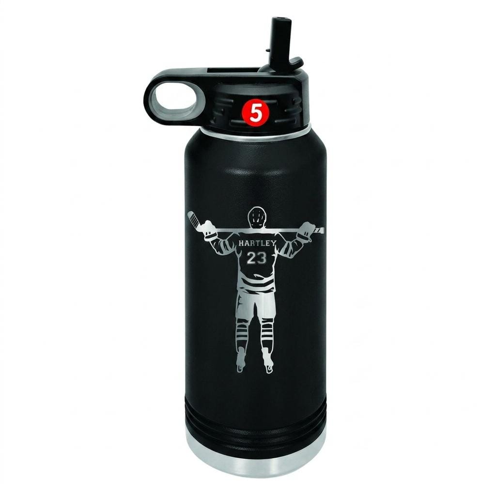 Personalized Hockey Water Bottle — view 14