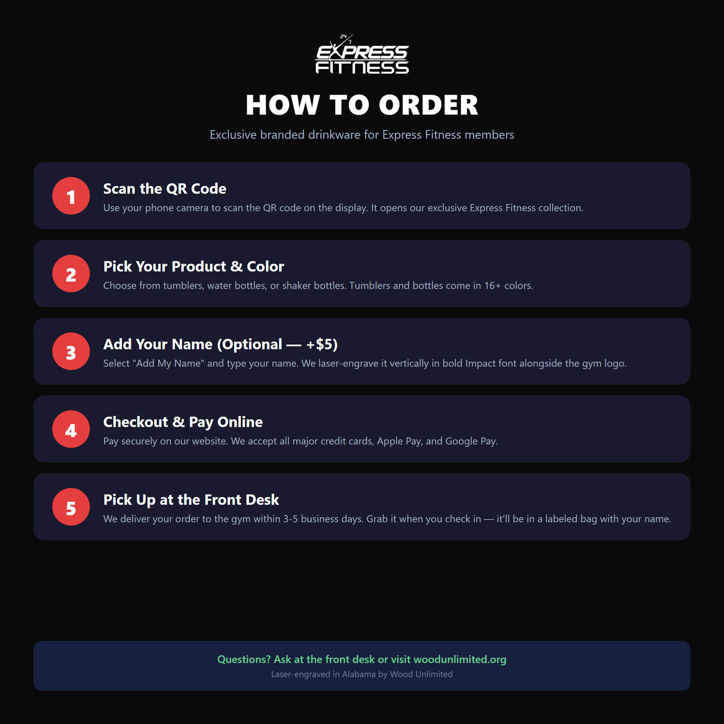 How to Order - Express Fitness 24/7