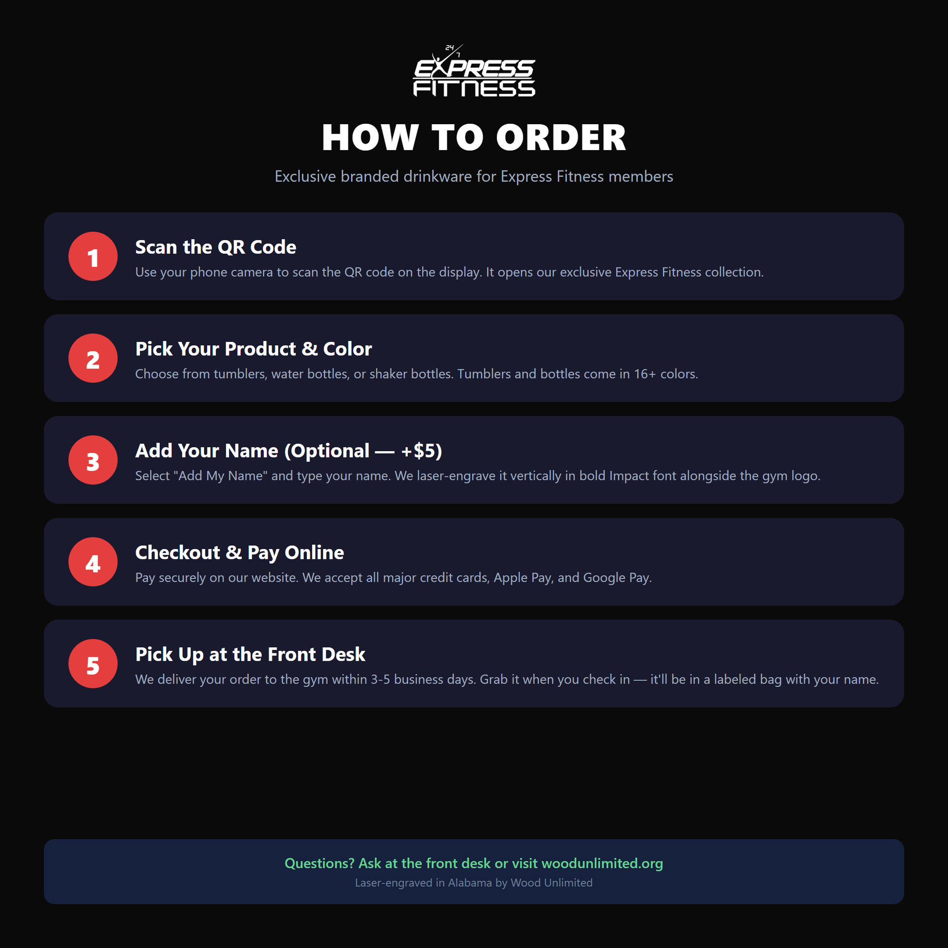 How to Order - Express Fitness 24/7