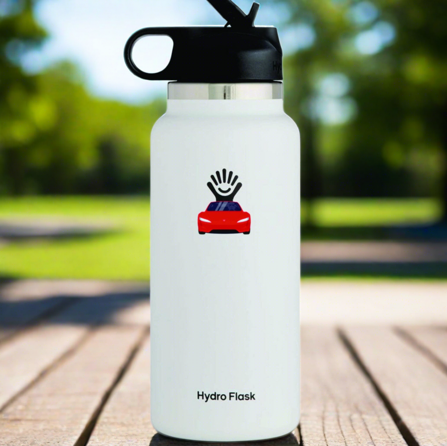 Hydroflask Tesla Sticker, Tesla sticker for hydroflask water bottles