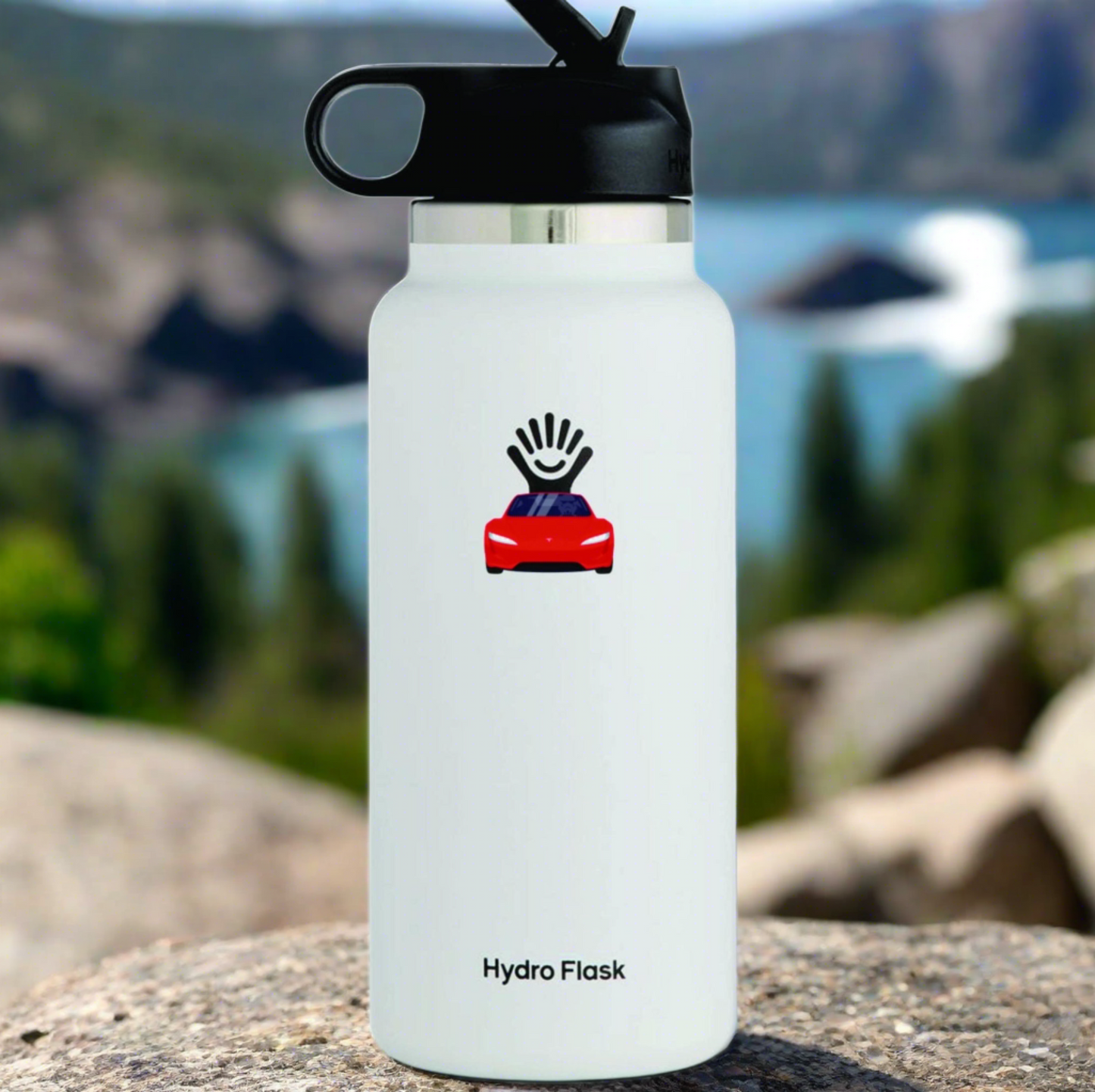 Hydroflask Tesla Sticker, Tesla sticker for hydroflask water bottle