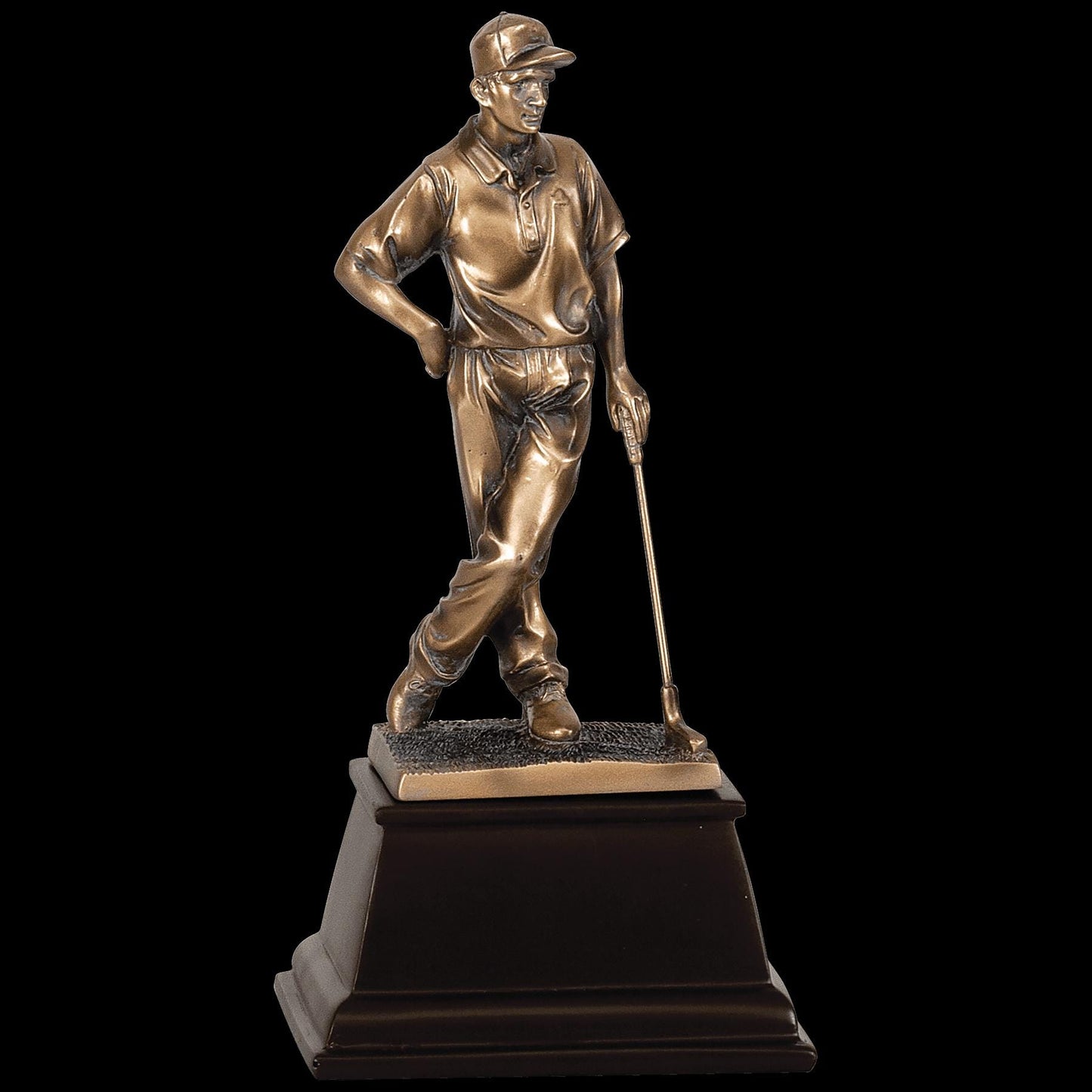 Personalized Male Golf Trophy 9"/13"/13"/13.25"/15" - Custom Engraved RSN AWRD for Team, Coach & MVP Awards — product detail