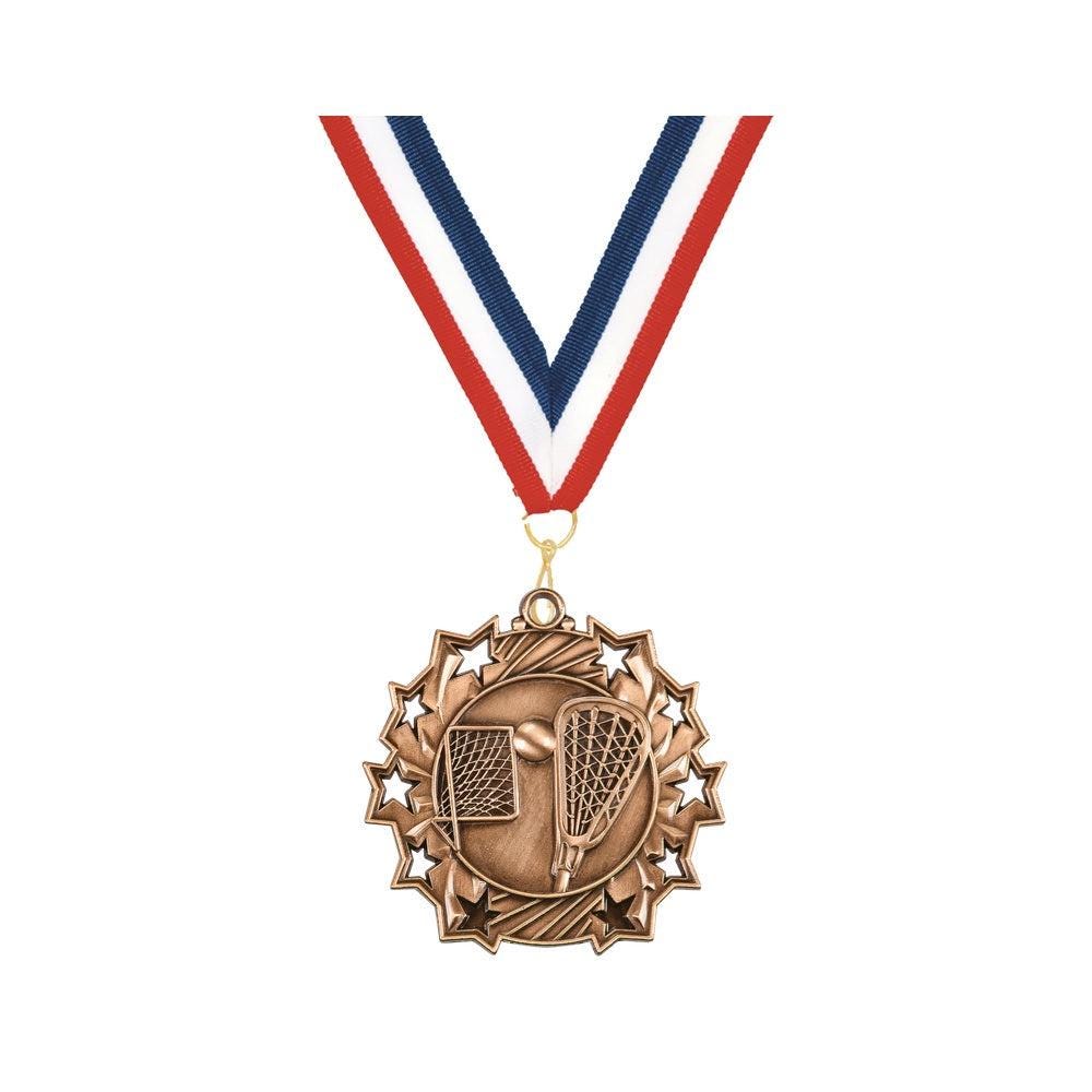 Customer reviews for Wood Unlimited lacrosse medal with 5-star ratings