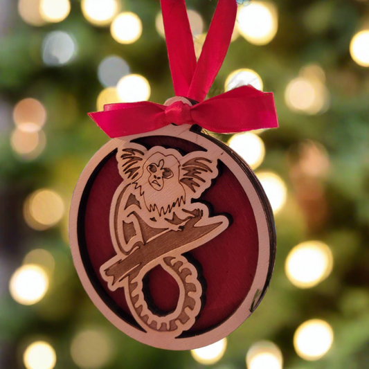 Marmoset monkey christmas ornament, personalized marmoset ornament, pygmy marmoset christmas decor, marmoset owner gift
