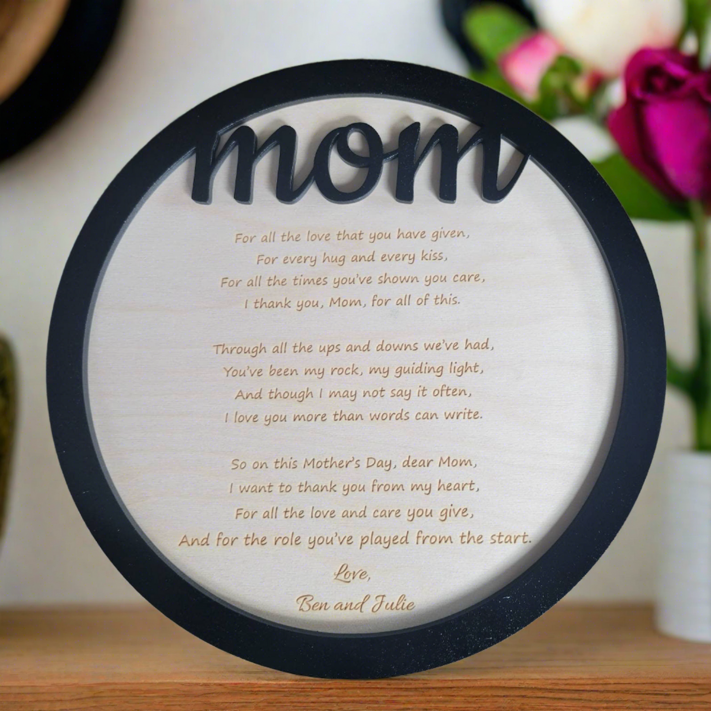 Mother's Day Gift - Plaque Bundle -  Lightburn - Omtech - CO2 Lasers File -  Glowforge file | Instant Download