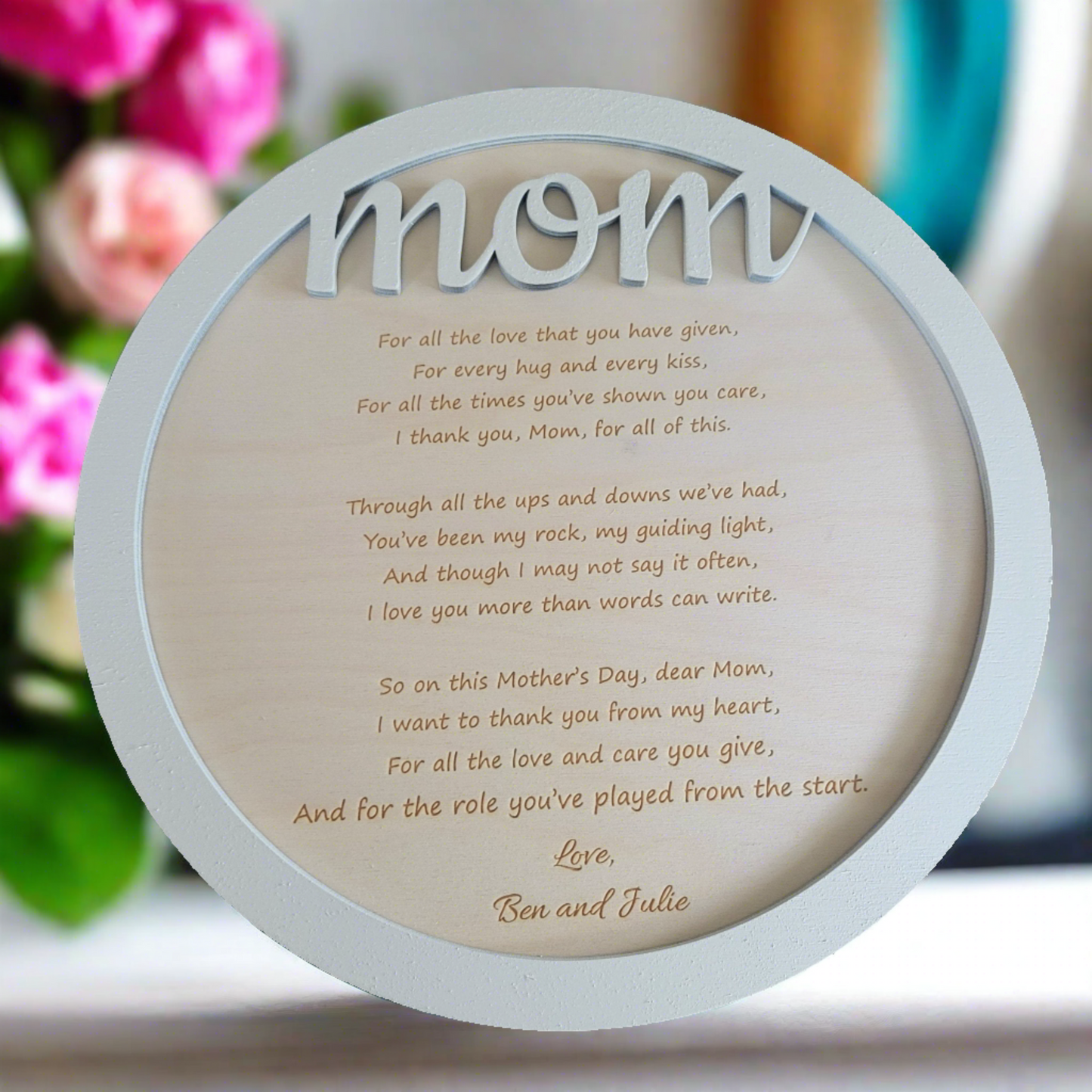 Mother's Day Gift - Plaque Bundle -  Lightburn - Omtech - CO2 Lasers File -  Glowforge file | Instant Download