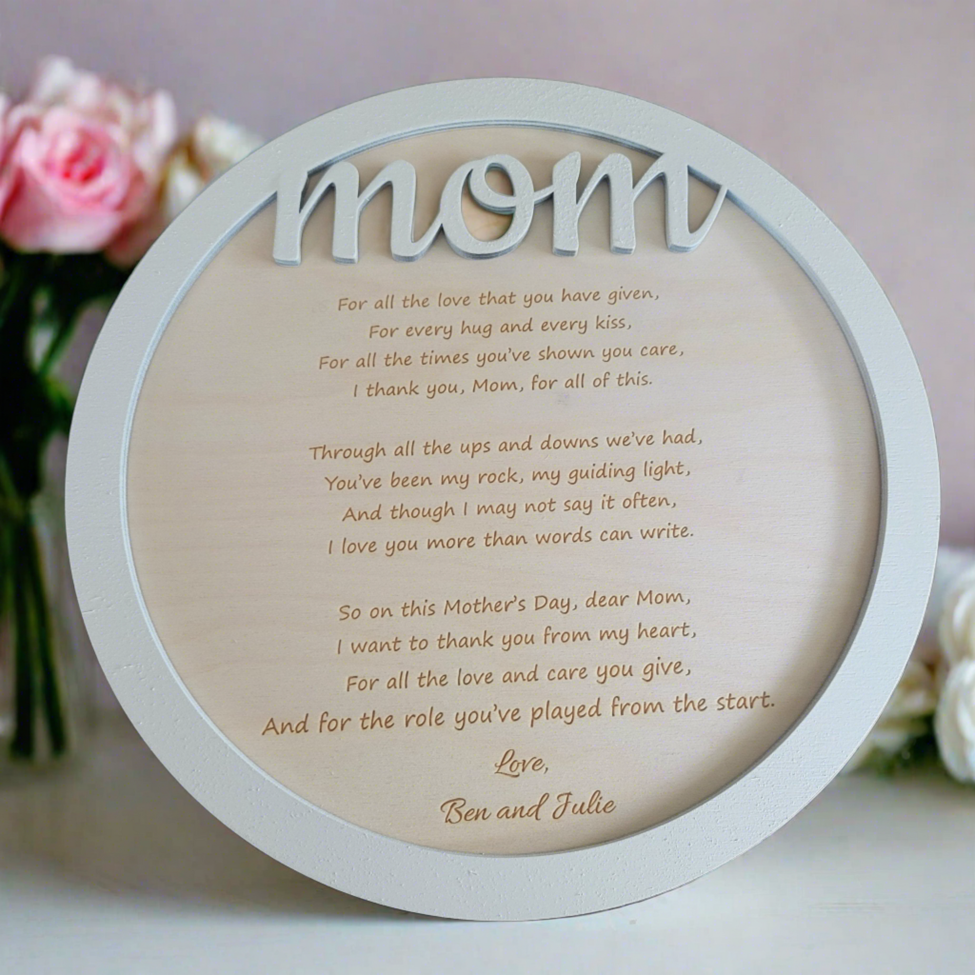 Mother's Day Gift - Plaque Bundle - Lightburn - Omtech - CO2 Lasers File - Glowforge file | Instant Download - Wood Unlimited#