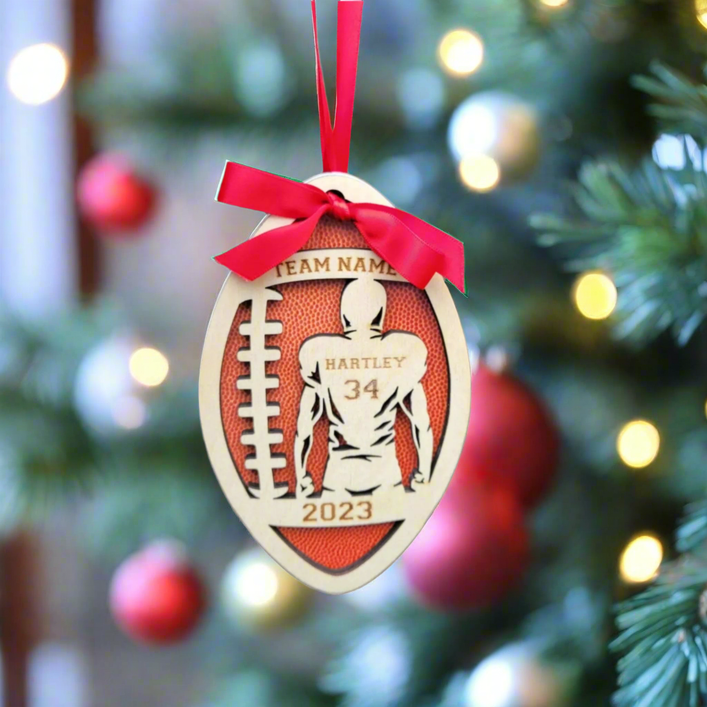 Personalized Football Christmas Ornament Gift for Football Player