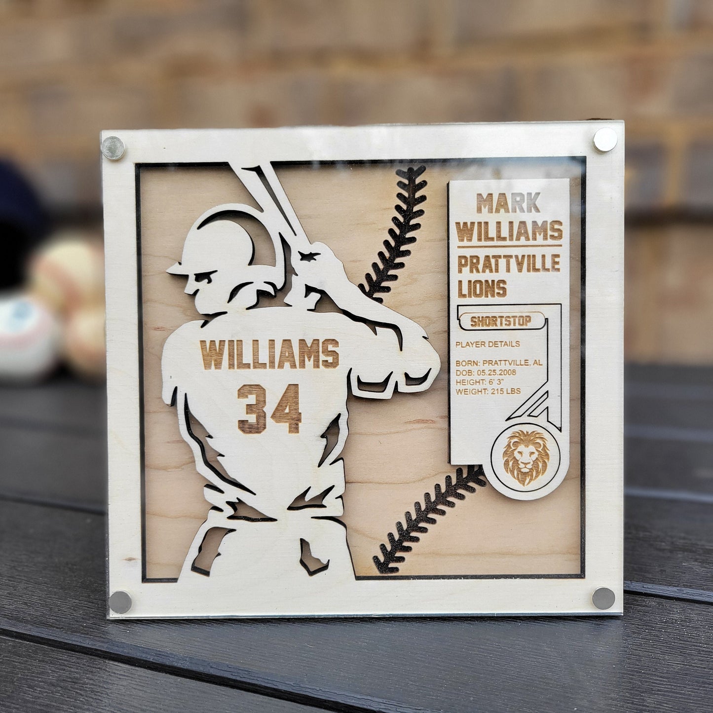 3D Baseball Wall Art — view 1