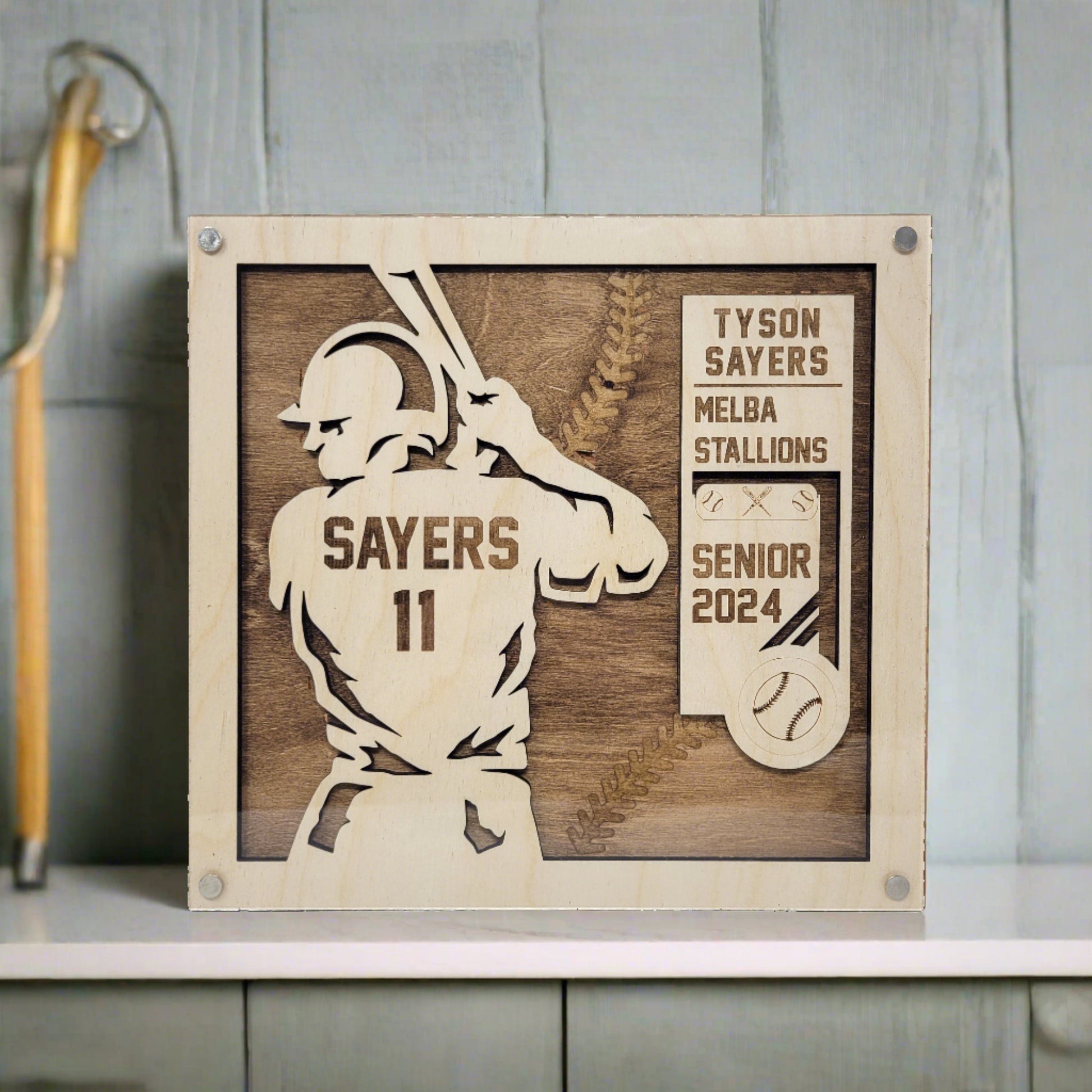 3D Baseball Wall Art — view 3