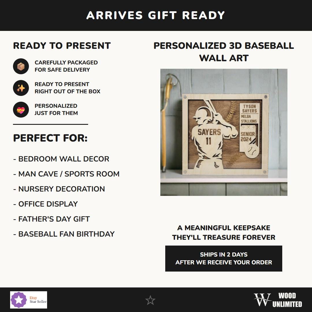 3D Baseball Wall Art — view 7