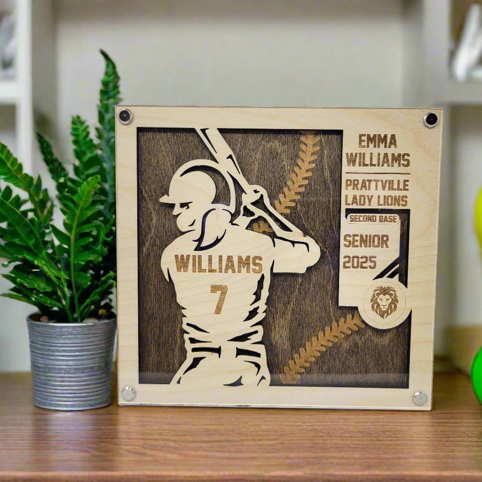 Personalized Softball Senior Night Gift Plaque — view 4