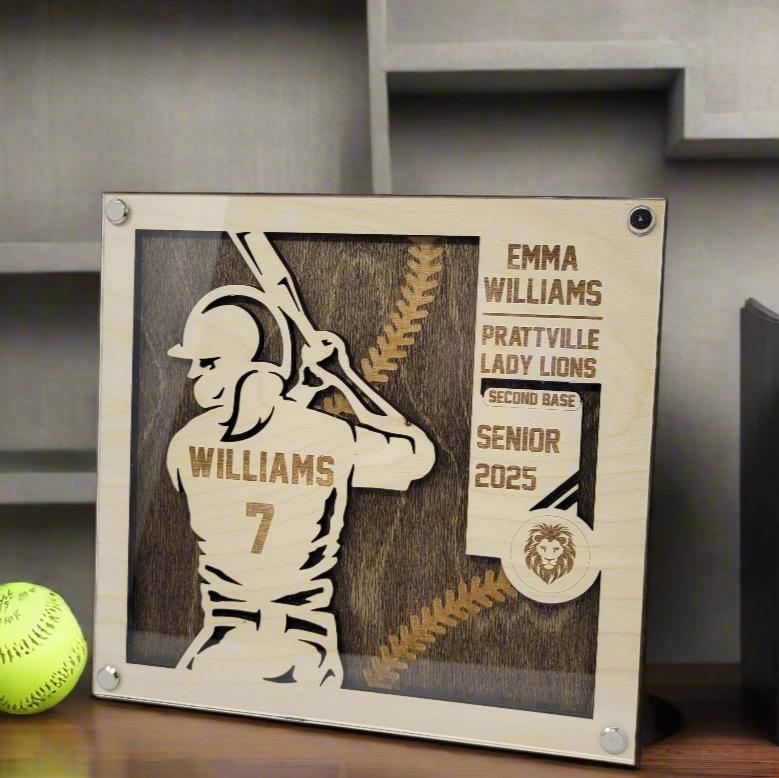 Personalized Softball Senior Night Gift Plaque — view 5