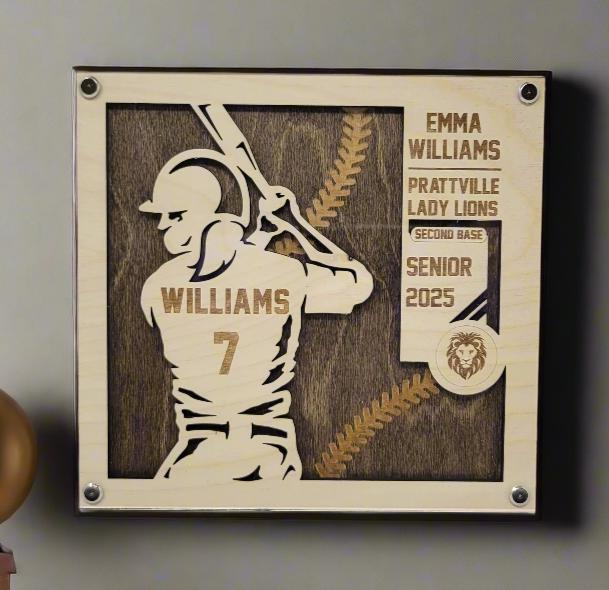 Personalized Softball Senior Night Gift Plaque — view 9