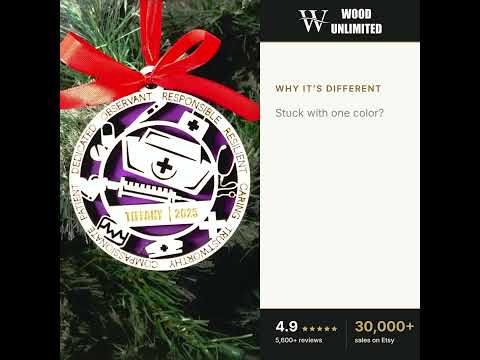 Personalized Nurse Christmas Ornament – Gift for Nurse, RN, LPN, Nurse Christmas Gift, Nur video
